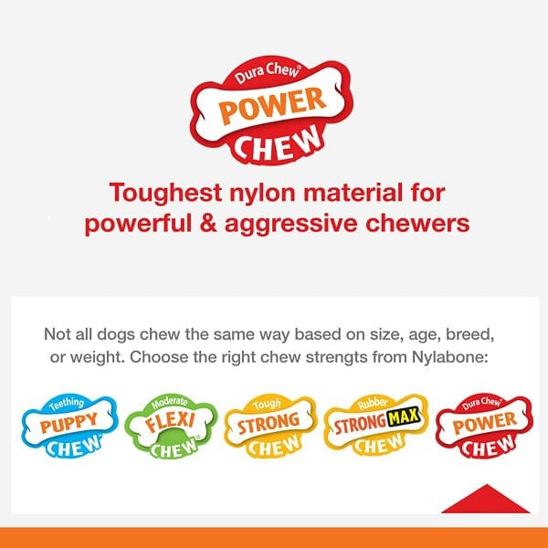 Nylabone DuraChew Textured Chicken Flavor Dog Chew Toy - Long-Lasting Dental Chew for Aggressive Chewers, Promotes Healthy Teeth & Gums - Perfect for Medium & Large Dogs, Indoor & Outdoor Play