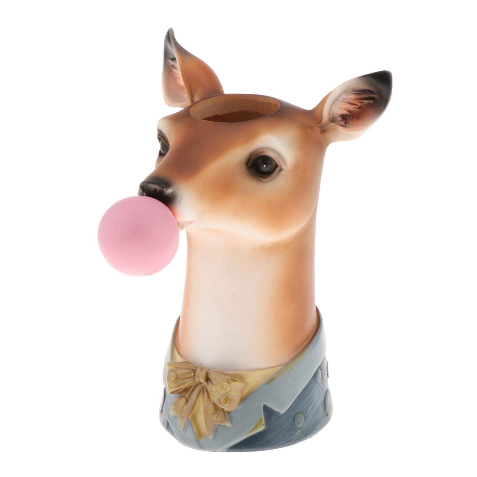 FLAMEER Deer Head Planter - Decorative Desktop Flower Vase for Home & Garden Decor, Succulent Planter Pot, Unique Dry Flower Holder - Perfect for Living Room, Bedroom, Office & Wedding Centerpiece Decorations