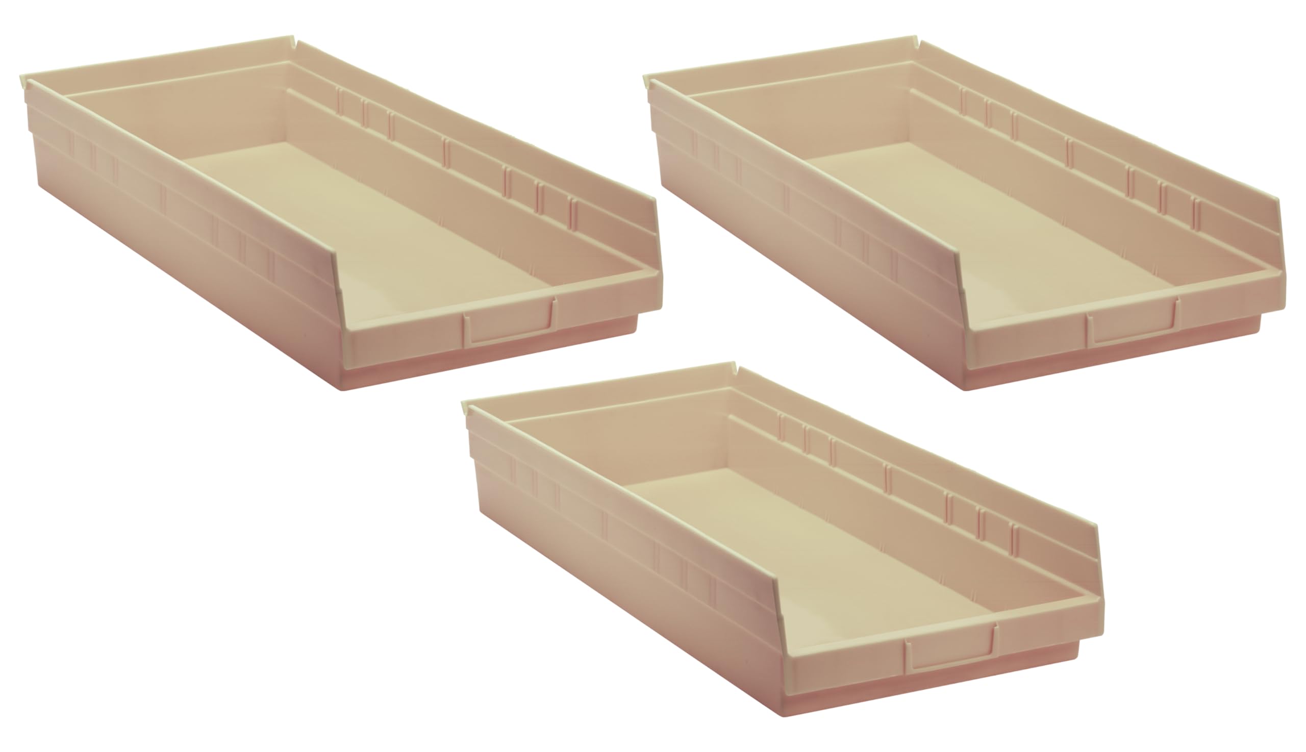 Quantum Storage Systems 3-Pack Plastic Shelf Bins - 23-5/8