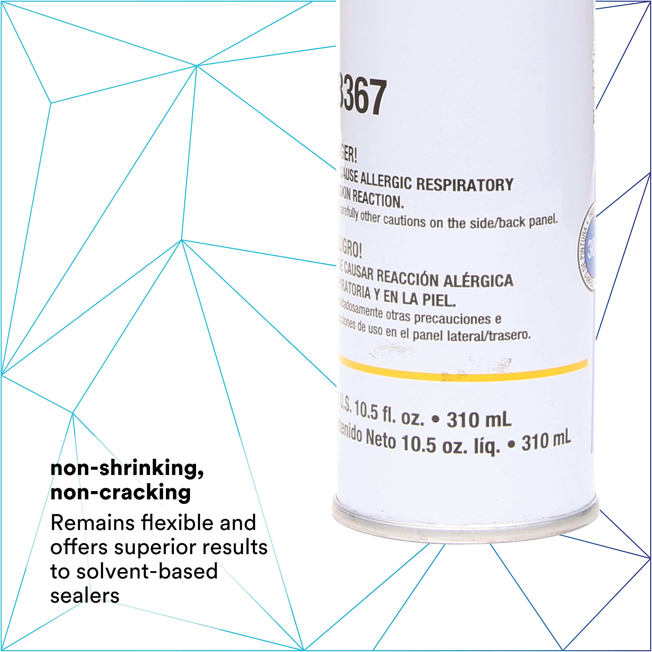 3M Urethane Seam Sealer 08367 - Black High Solids Adhesive, Permanently Flexible Sealant (10.5 fl oz/310 mL Cartridge) for Automotive, Marine & RV Repairs