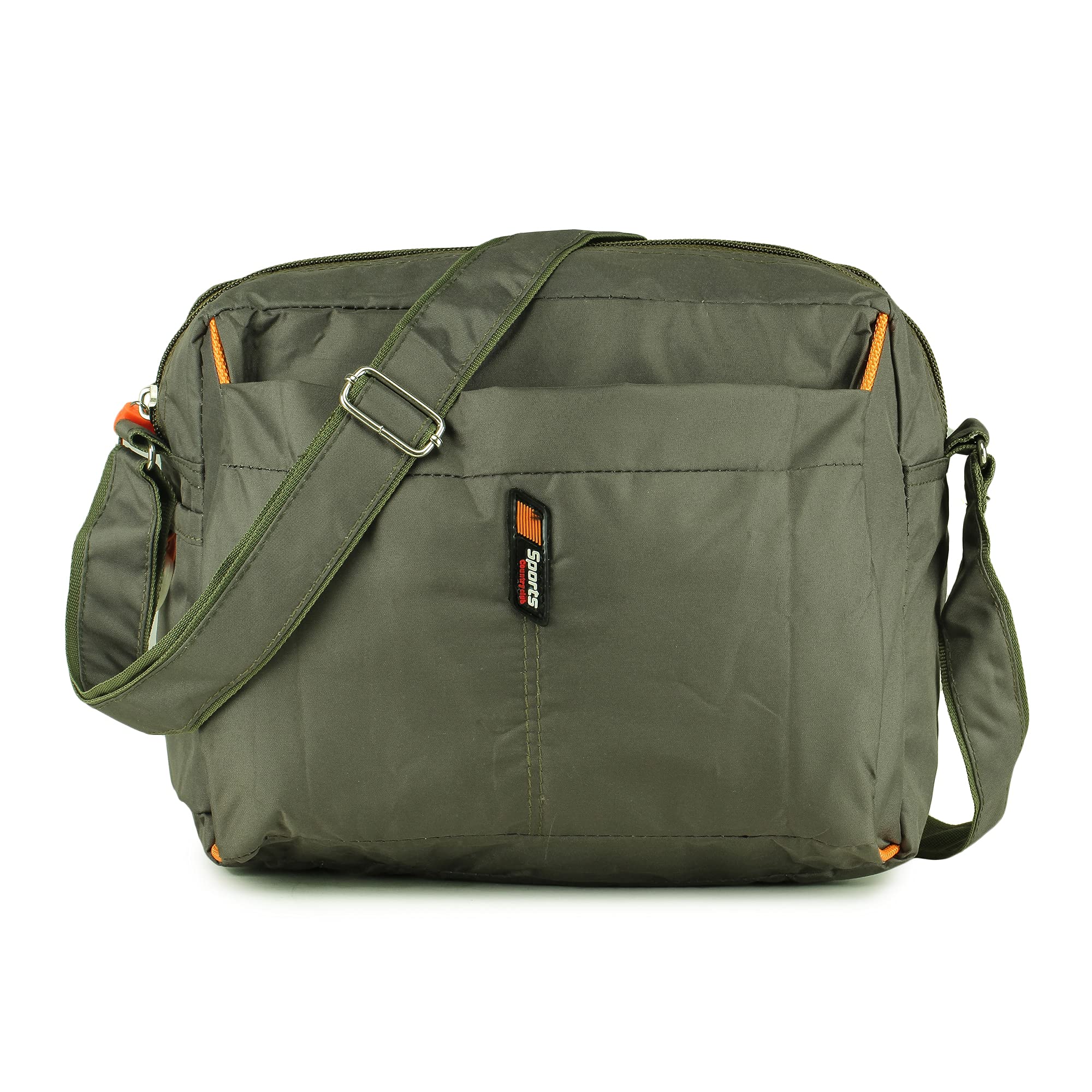 Stylish Olive Green Sling Bag for Women & Girls with 4 Secure Zippers - Perfect for Travel, Shopping & Everyday Use
