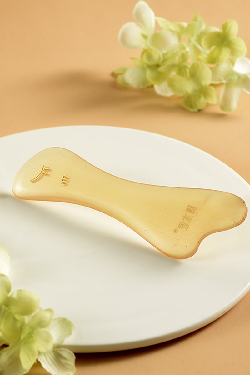 Natural Sheep Horn Gua Sha Board for Face & Body Massage - Traditional Chinese Scraping Therapy Tool for Relaxation & Skincare - Perfect for Home Spa, Self-Care & Beauty Routine