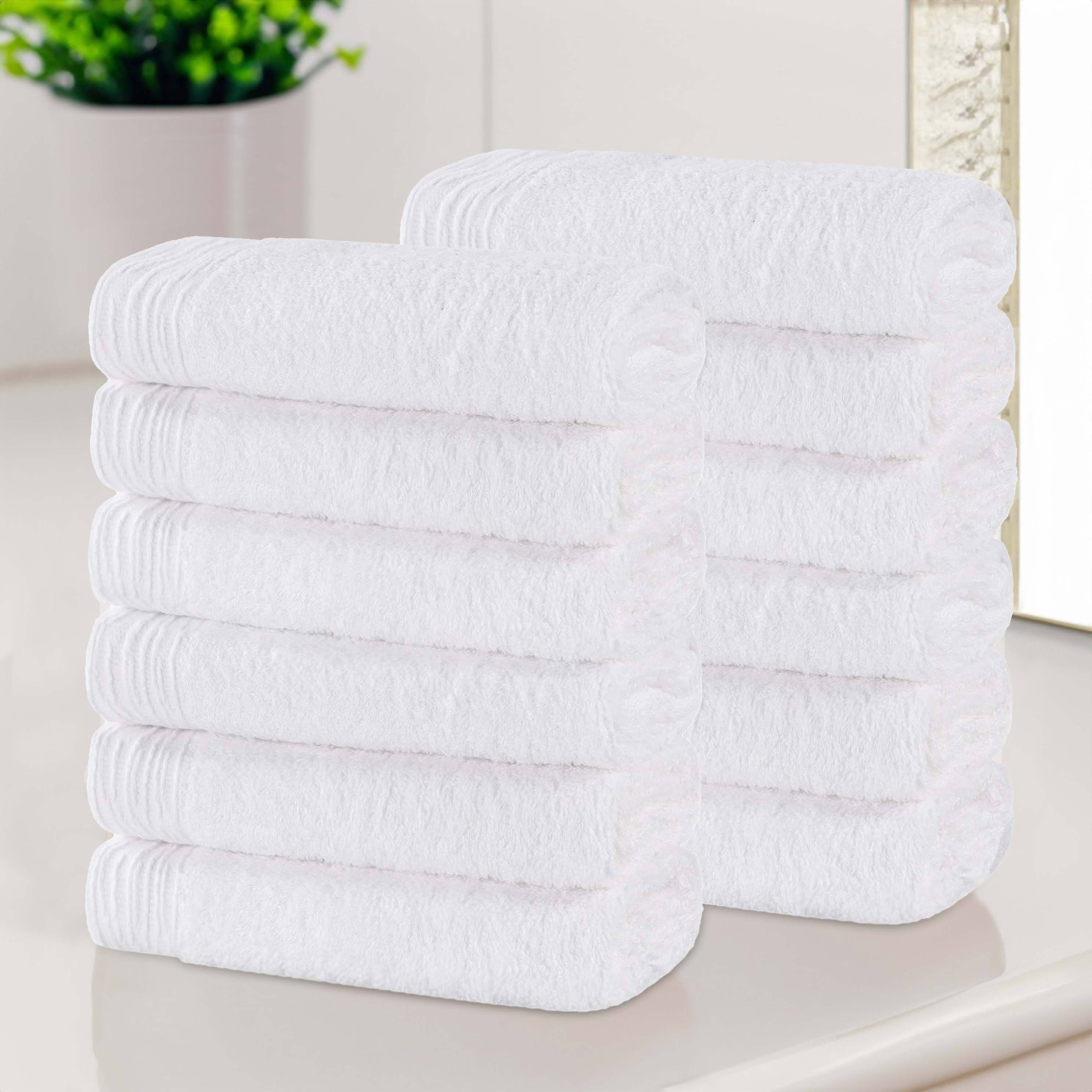 Eco-Friendly Bamboo Rayon Face Towels & Washcloths Set of 12 - Soft, Absorbent & Sustainable for Spa, Baby Care & Daily Skincare