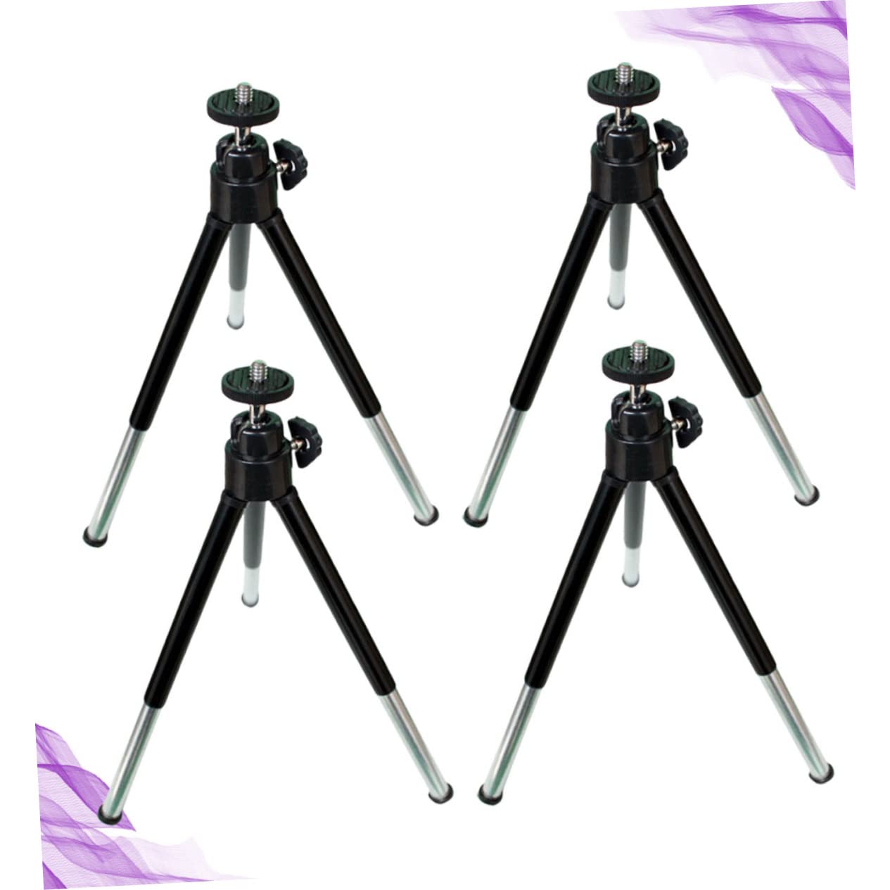 Jojofuny 8-Piece Adjustable Phone Stand Tripod Kit - 3-Position Telescopic Phone Holder for Desk, Photography & Video - Perfect for Streaming, Vlogging, and Hands-Free Viewing