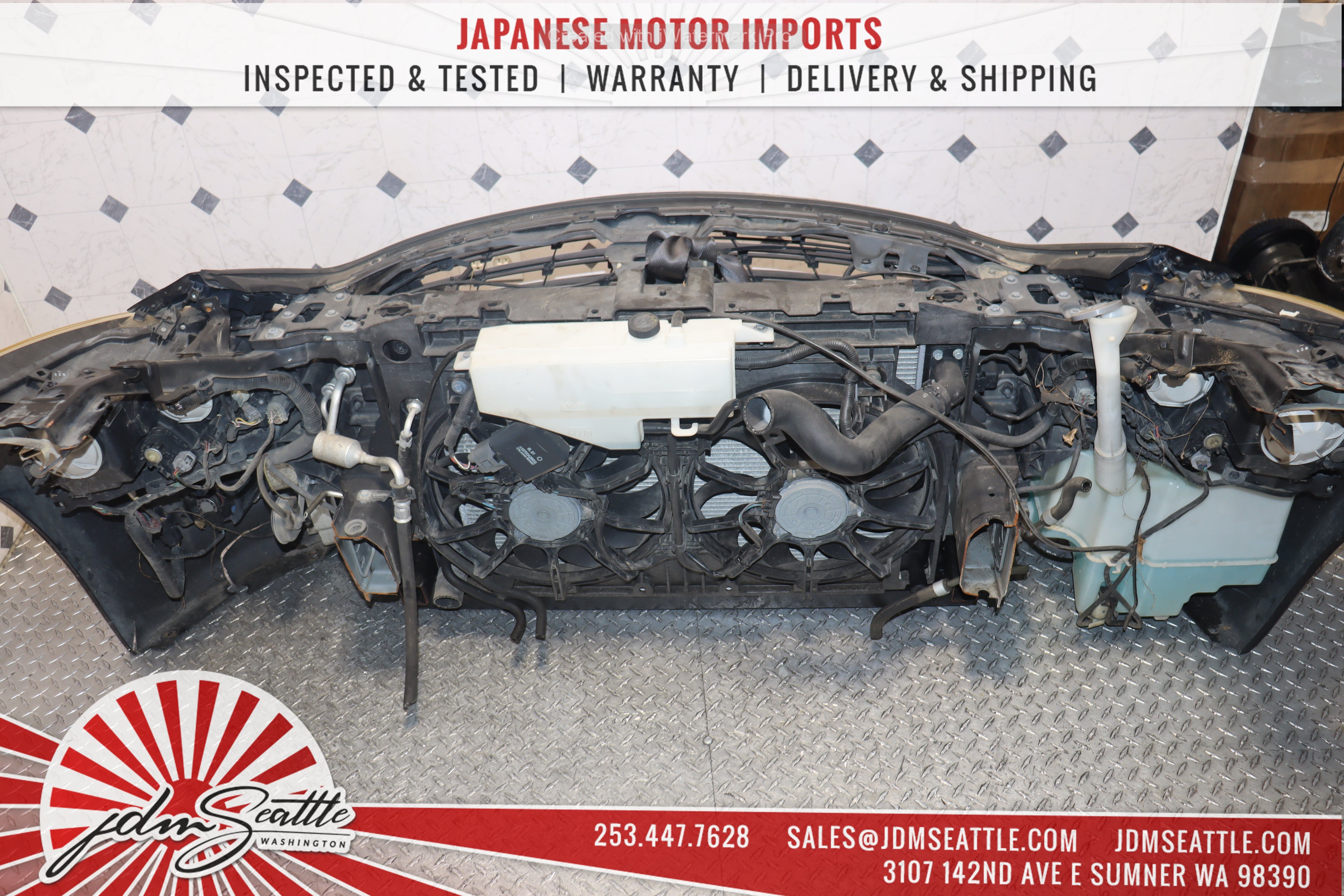 JDM Nissan Fuga 370GT / 2010-2013 Infiniti M37 Complete Front End Nose Cut Conversion Kit - Perfect for Car Restoration & Custom Build Projects