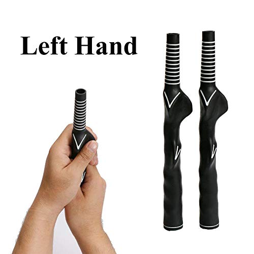 2Pcs Left-Hand Golf Training Grip - LH Golf Club Grip Trainer for Swing Practice & Improvement - Perfect for Driving Range, Course Training & Home Practice