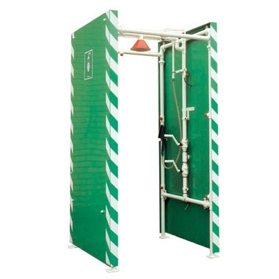 Hughes DECV5 Multi-Nozzle Walk-Through Self-Draining Decontamination Shower | Emergency Safety Shower for Hazardous Chemical Spills | Industrial, Laboratory & Emergency Response Use