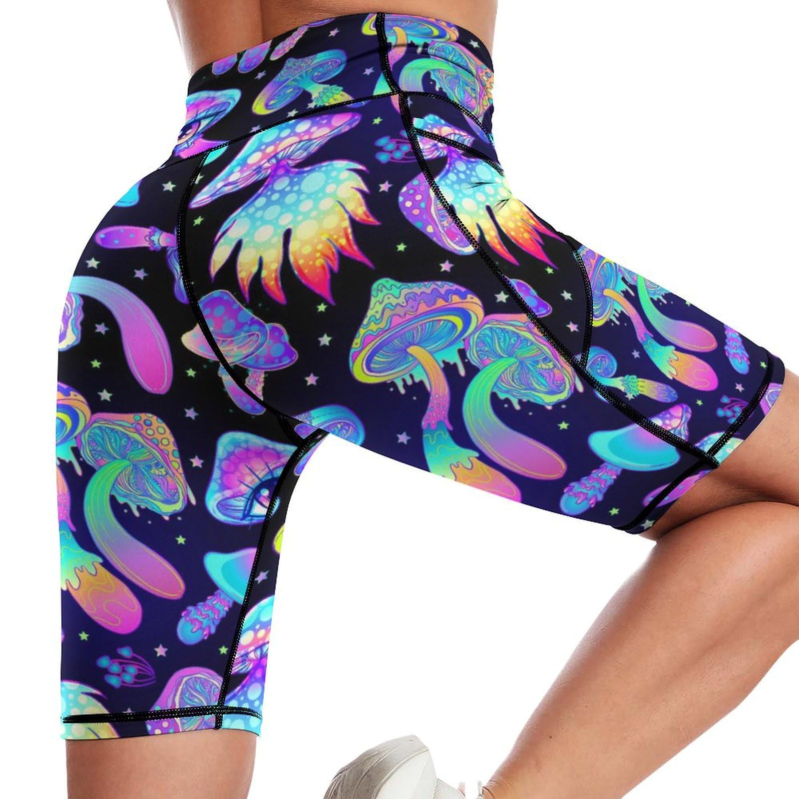 Women's High Waist Biker Shorts with Pockets - Workout Running Yoga Shorts for Women - Perfect for Gym, Cycling & Lounge Wear
