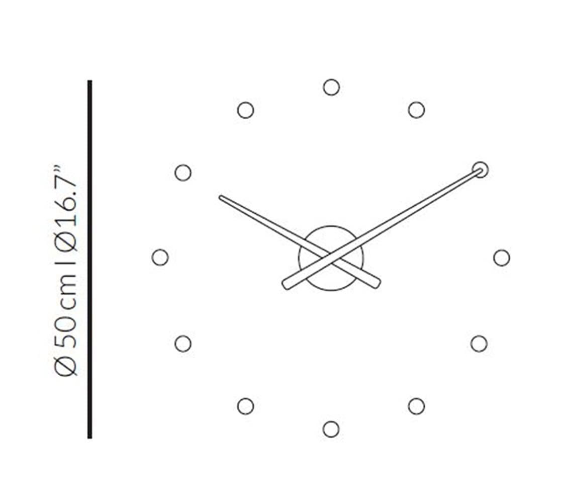Nomon OJ Mini Wall Clock - Stylish Polystyrene Design for Home, Office & Kitchen Decor | Silent Quartz Movement, Modern Minimalist Look
