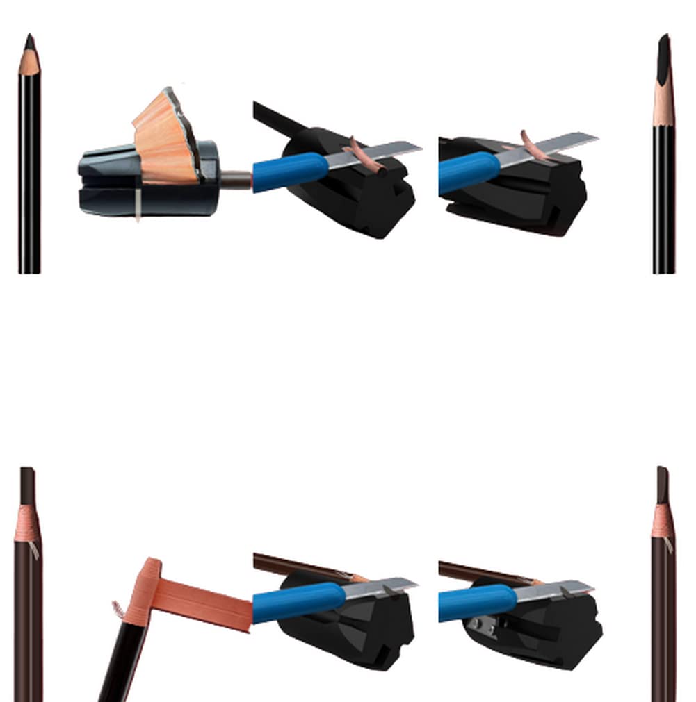 2-in-1 Eyebrow Pencil Sharpener for Wooden & Soft Pencils - Perfect for Makeup Kits