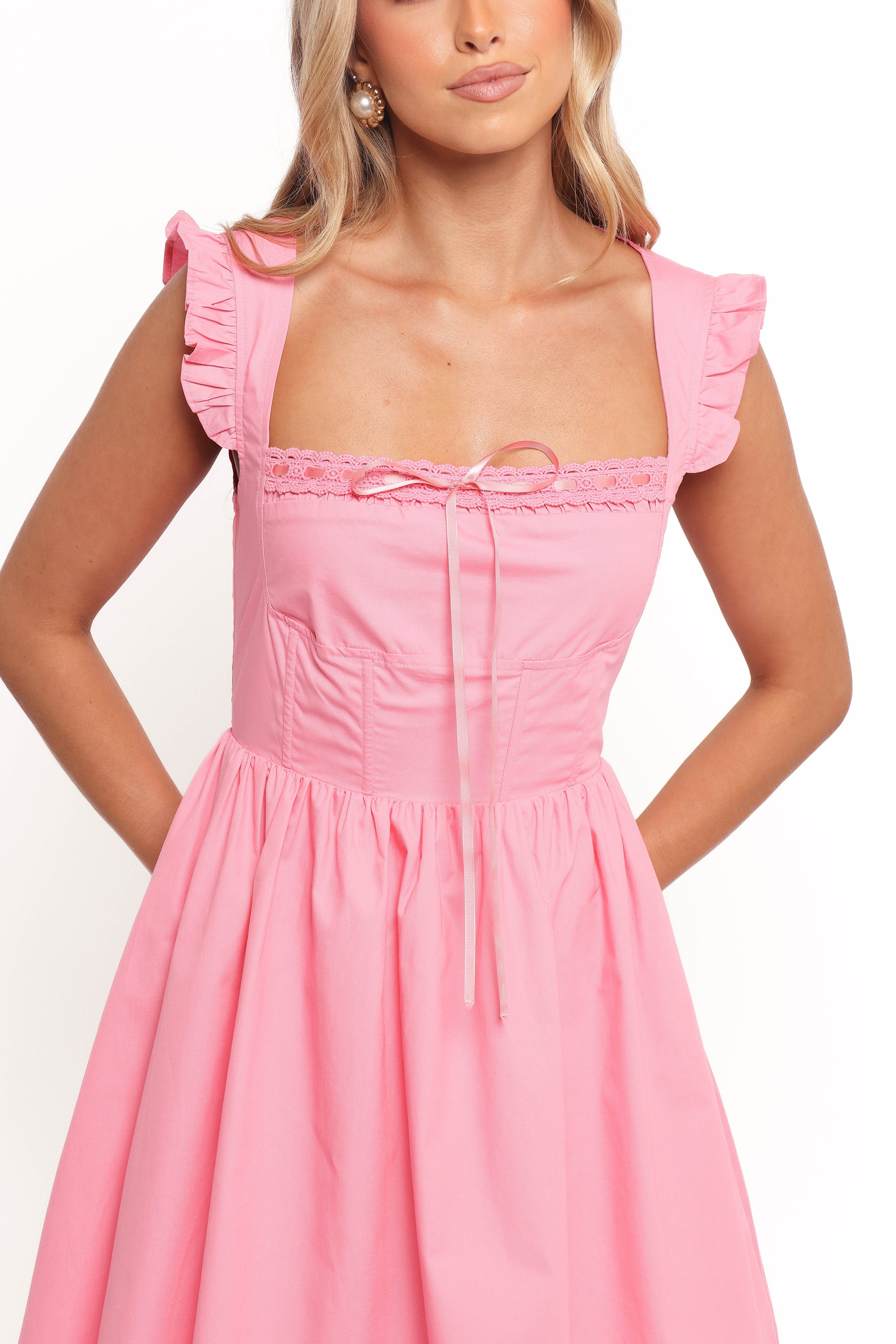 Anastasia Mini Dress for Women - Elegant Pink Party Dress for Night Out, Date Night, Cocktail Party & Special Occasions