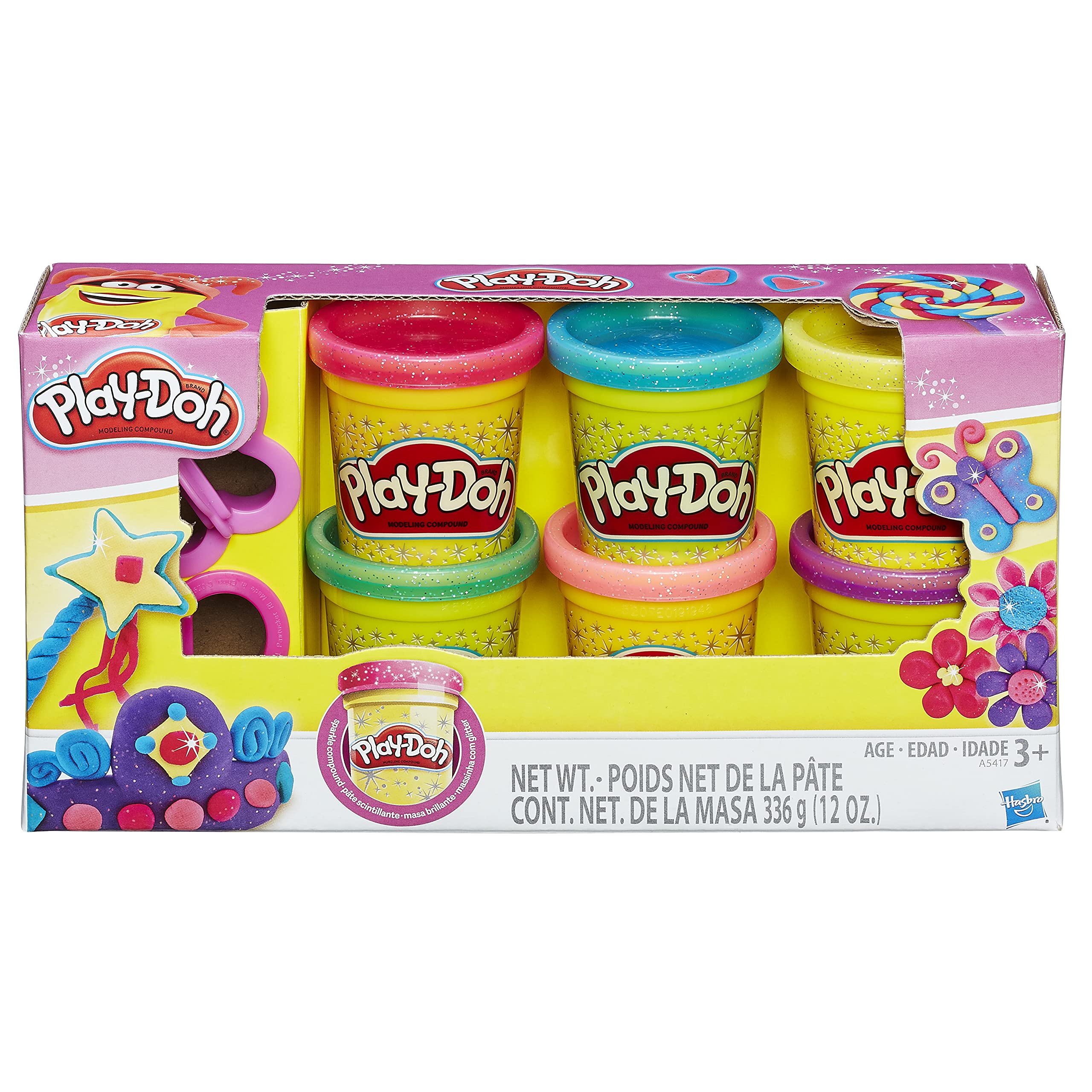 Play-Doh Sparkle Compound Collection - Non-Toxic Modeling Clay for Kids, 10 Vibrant Colors | Creative Arts & Crafts, Sensory Play, Birthday Gifts for Children