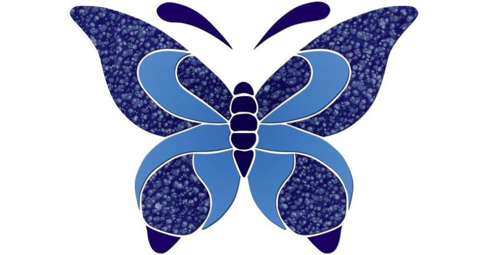 Blue Butterfly Ceramic Swimming Pool Mosaic Tile - 48