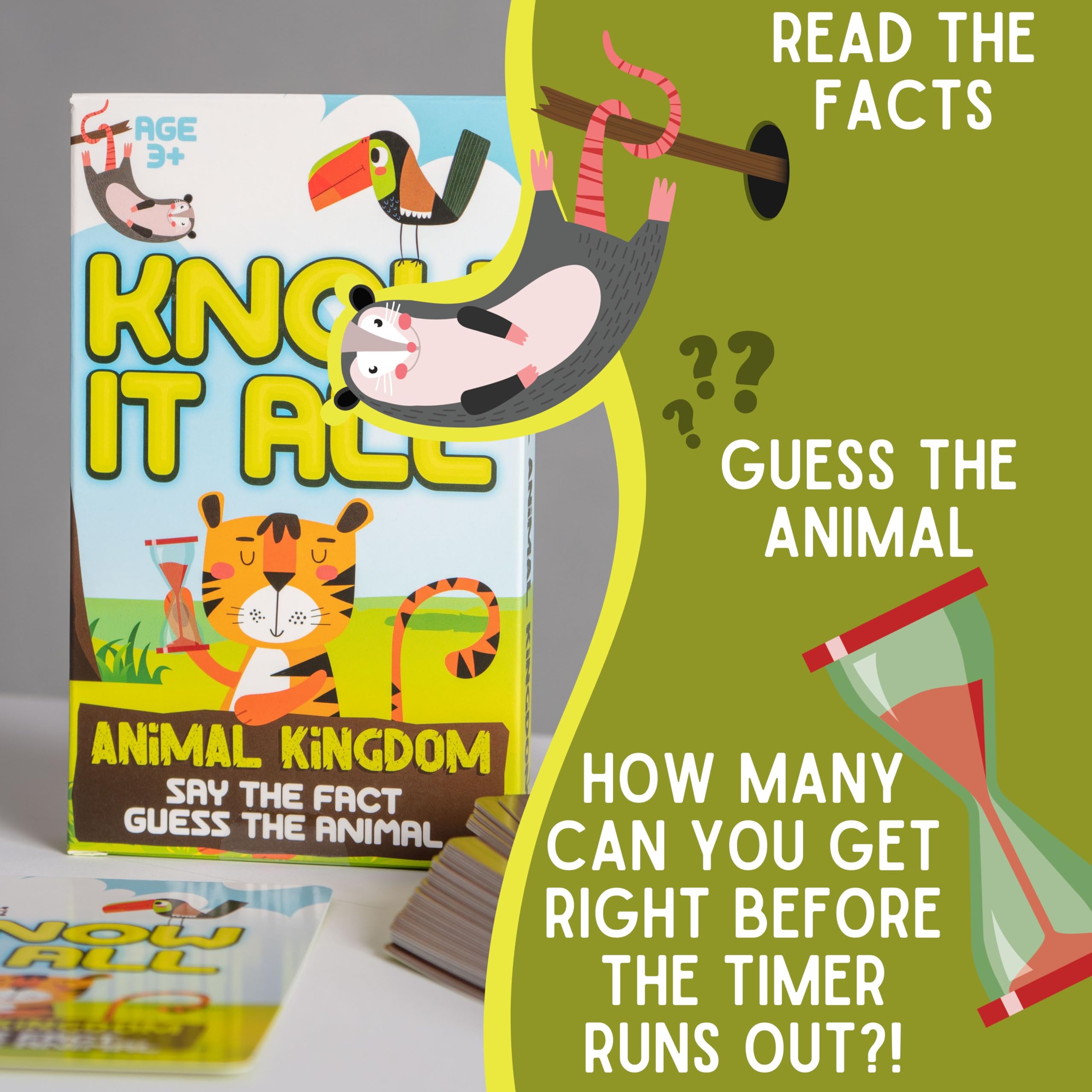 Boxer Gifts Know It All Game - Guess The Animal Edition | Educational Animal Trivia Game for Kids Ages 3+ | Fun Learning Resource for Classroom & Homeschool | Compact Travel Size for Road Trips & Family Game Nights