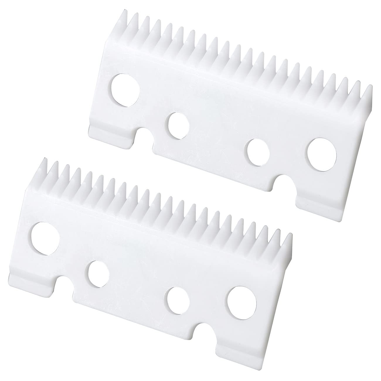 WAHFOX 2-Pack Ceramic Replacement Blades for Andis Master Clippers - Professional Hair Cutting Blades for Barbers & Stylists - Perfect for Salon, Home Haircuts & Pet Grooming