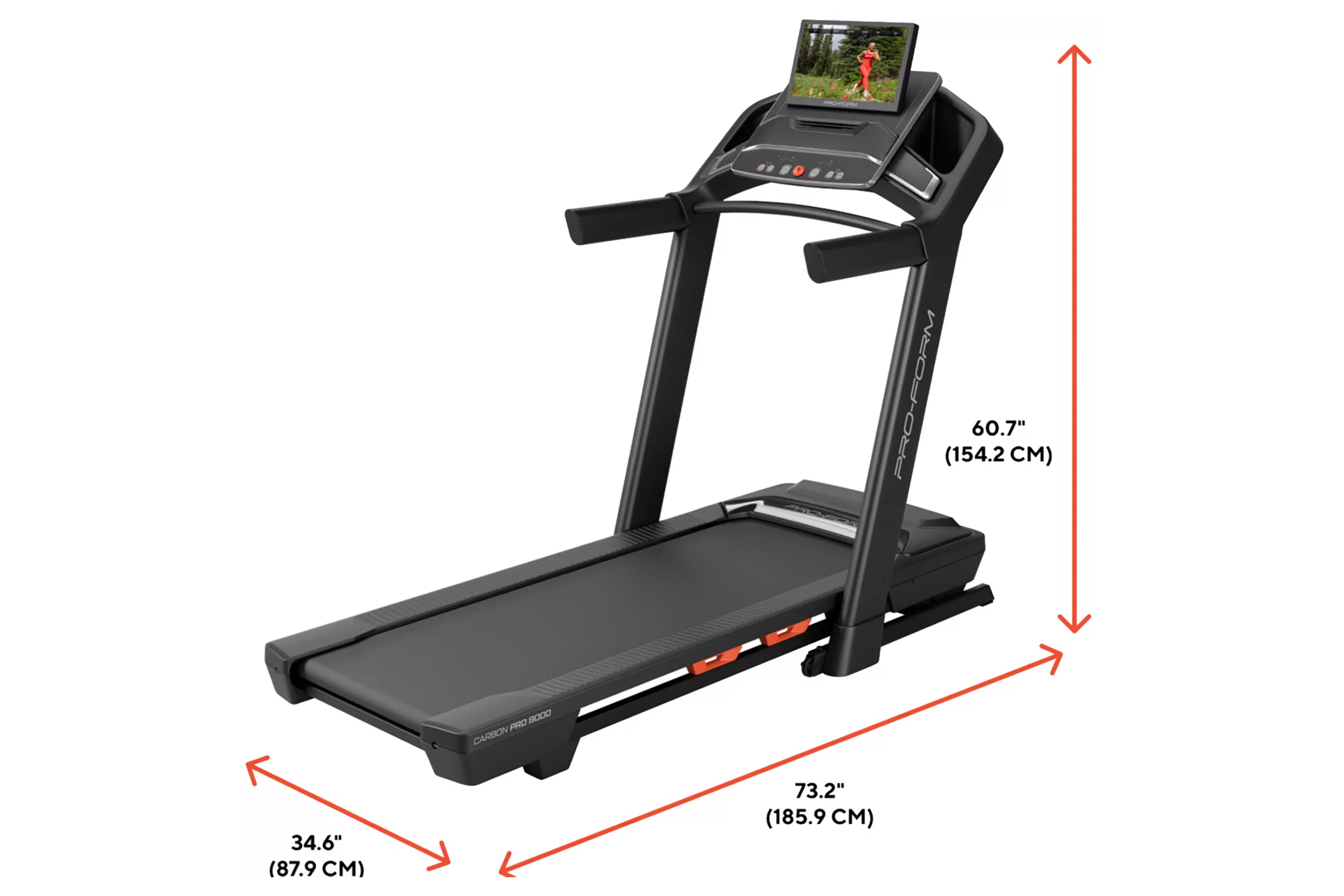 ProForm Carbon Pro 9000 Treadmill - Premium Home Gym Equipment with Powerful Motor & Cushioned Deck | Perfect for Running, Walking & Cardio Workouts at Home