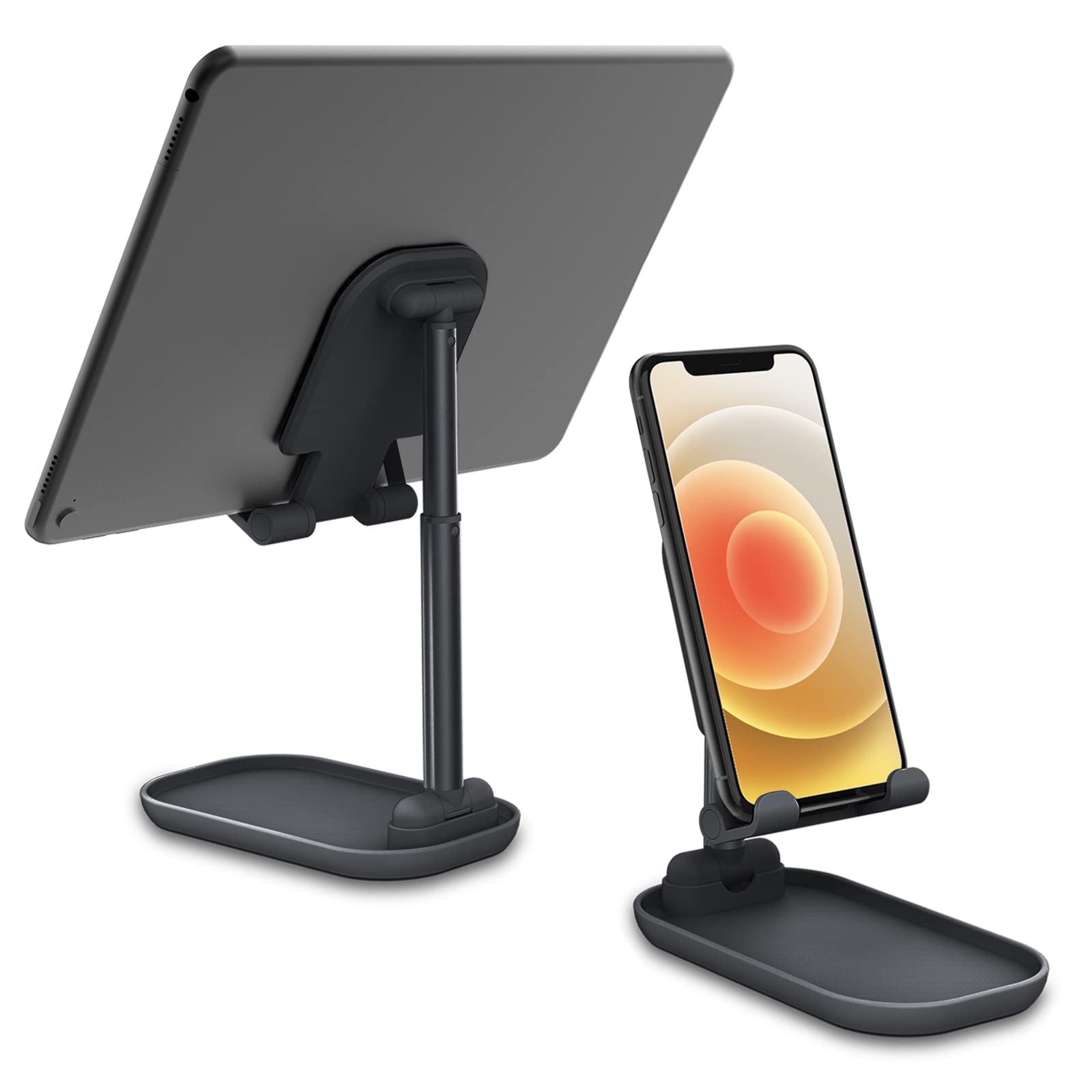 Adjustable KULE Desk Phone Stand Holder - Universal Compatible with iPhone, Samsung, Switch, iPad & Tablets (4.7-11 inches) - Perfect for Office, Home & Video Calls