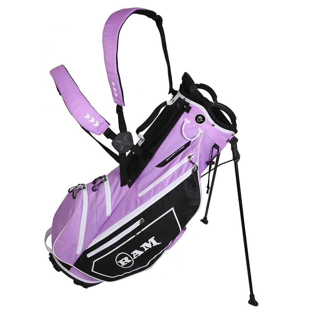 Ram Golf Ladies FX Lightweight Stand Carry Bag - Perfect for Women's Golfing & On-Course Convenience