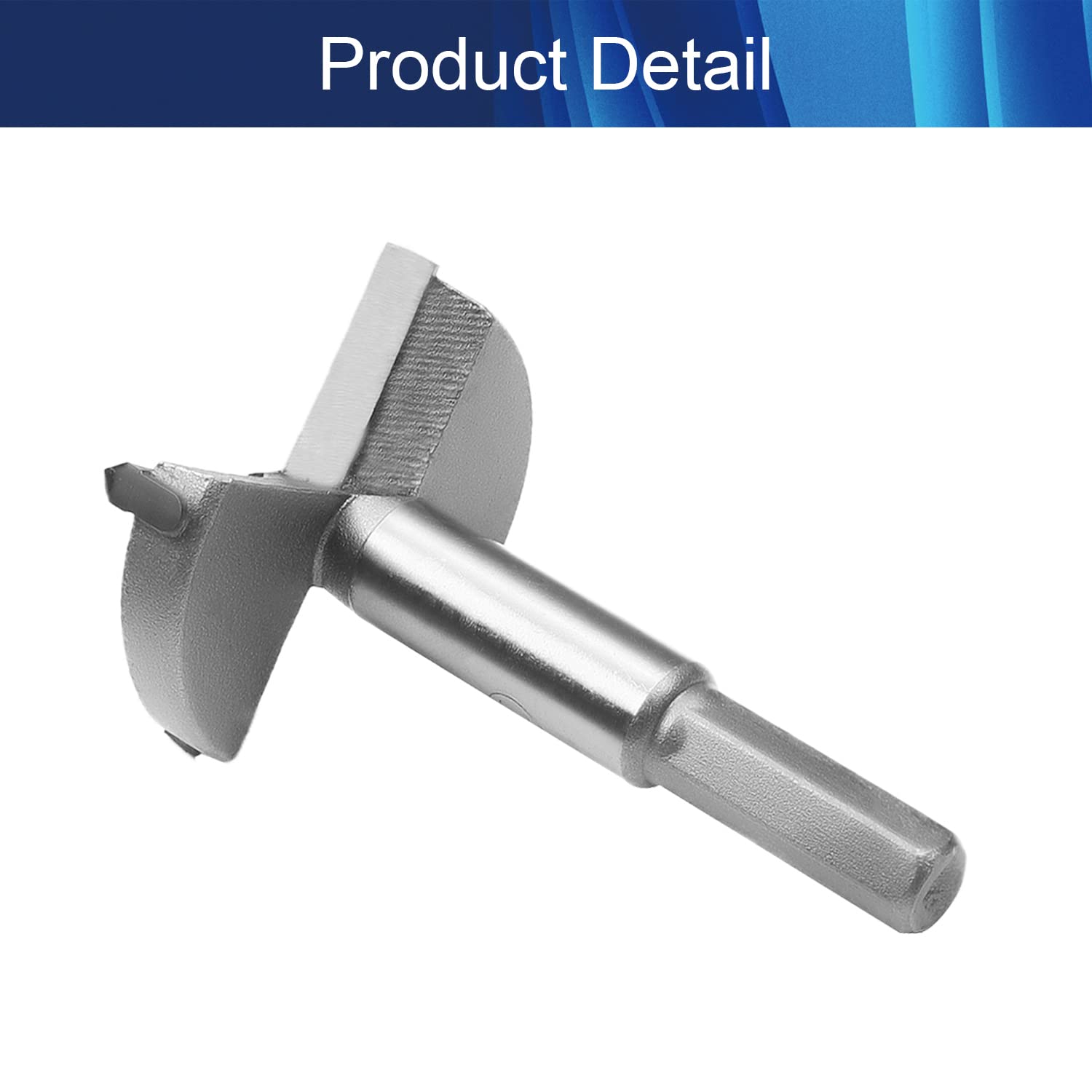 50mm Carbide Forstner Drill Bit - Hex Handle Wood Hole Saw for Wood, Plastic & Plywood - Perfect for Woodworking, Cabinetry & DIY Projects
