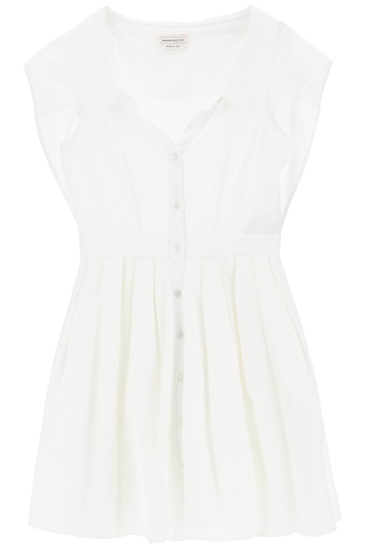 Alexander McQueen Poplin Shirt Dress for Women - Elegant Long Sleeve Button Down Shirt Dress | Perfect for Office, Party & Casual Wear