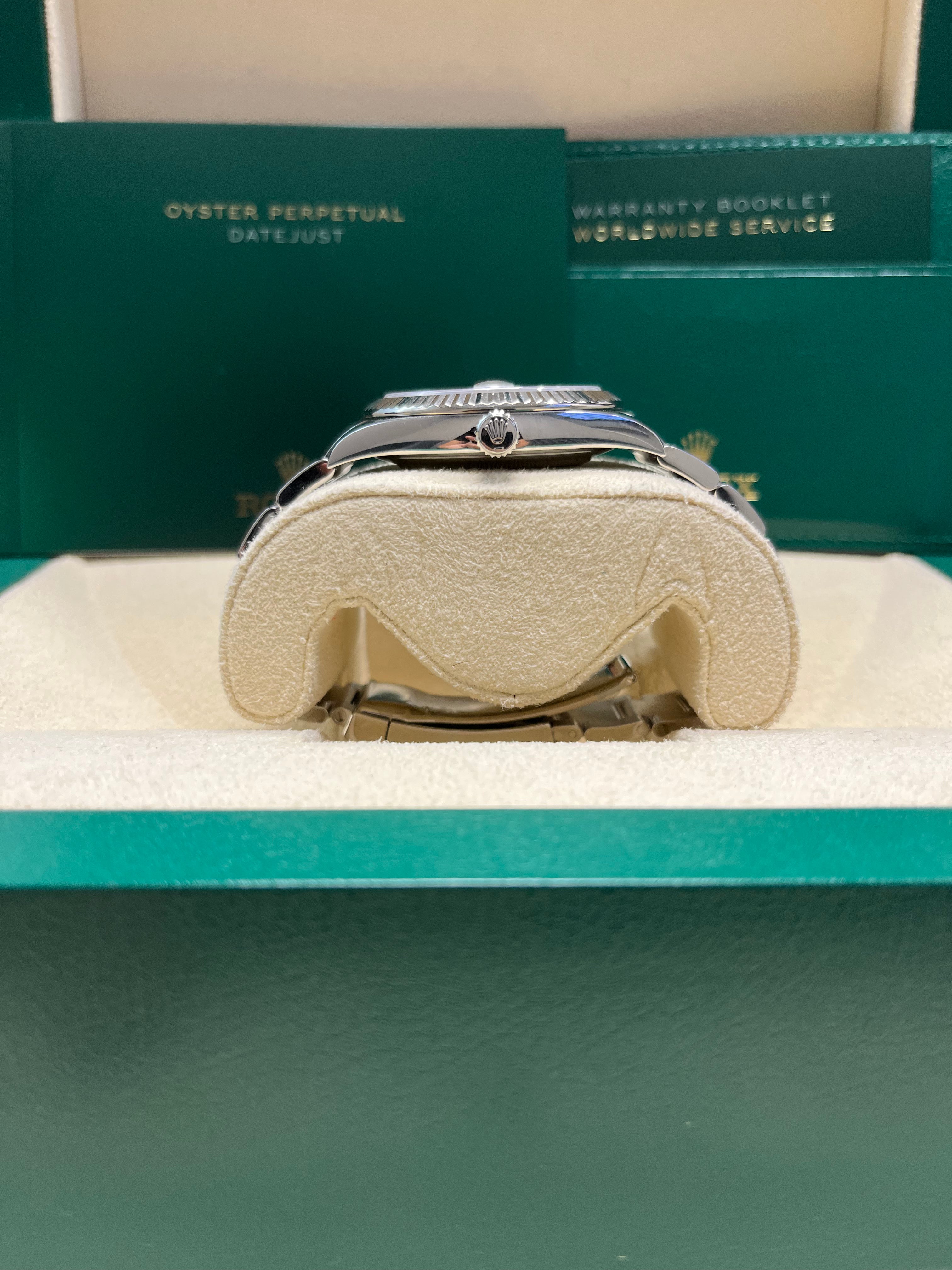 Rolex Datejust 41 Two-Tone Watch - 18k White Gold & Steel, Mother of Pearl Diamond Dial, Oyster Bracelet (Ref# 126334) | Luxury Men's Watch for Business, Formal & Special Occasions