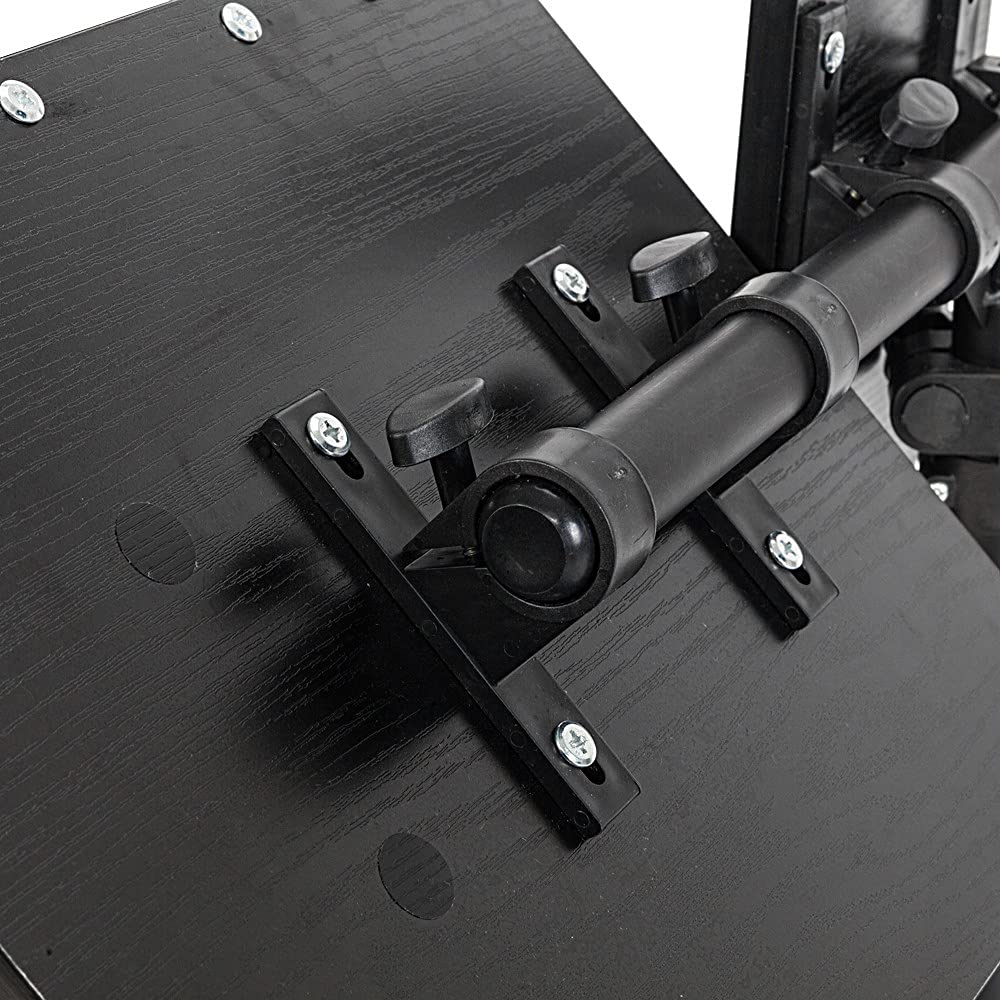 **Adjustable Height Rolling Laptop Desk - Black Solid-Top Mobile Computer Cart with 4 Wheels for Home Office, Gaming & Workspace | Ergonomic Multifunctional Standing Desk**    *(Use Case: Perfect for home offices, gaming setups, or workspaces needing flexible height adjustment and easy mobility.)*