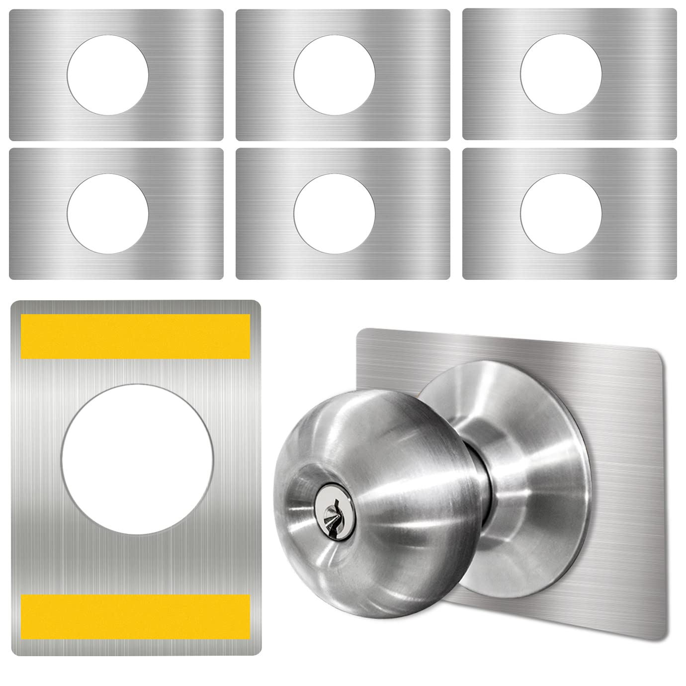 6-Pack Stainless Steel Door Lock Repair Kit - Secure Wobbly Handles & Locks for Home Safety