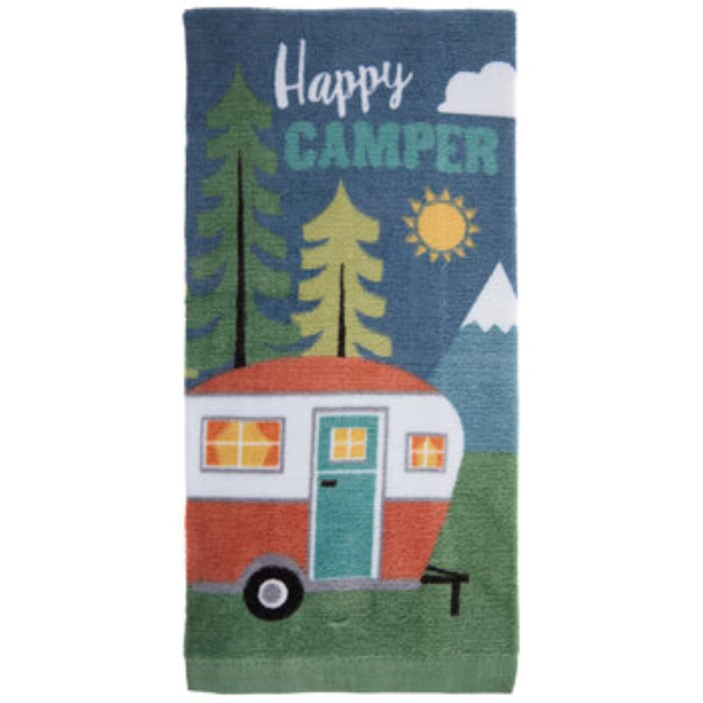 Happy Camper RV Kitchen Cloth Towel - Absorbent & Durable Camping Dish Towel for RV, Travel & Outdoor Adventures - Perfect for Camping, Picnics & Road Trips