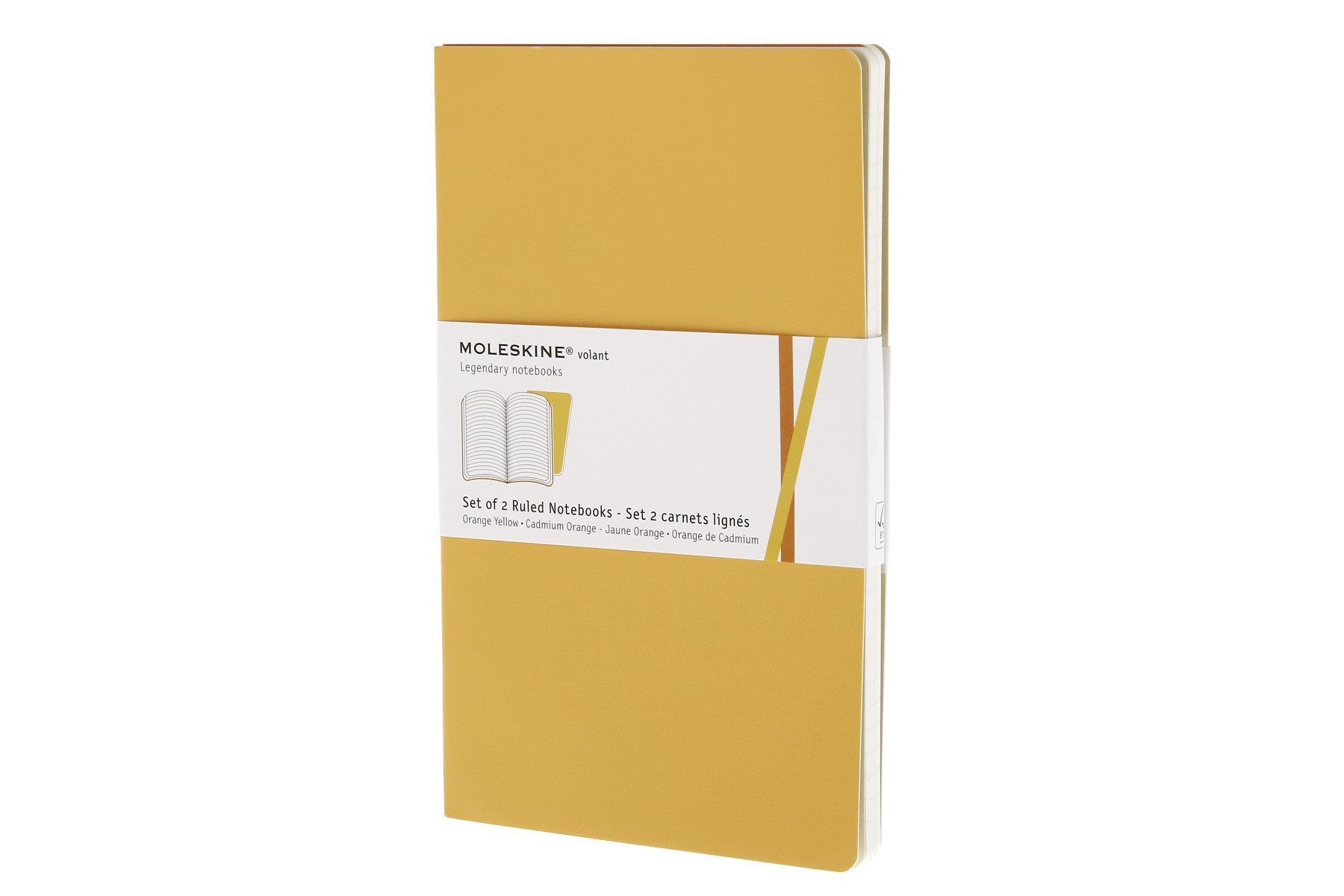 Premium Moleskine Volant Notebook Set of 2 - Large Ruled Journal for Writing, Note Taking & Sketching | Perfect for Students, Professionals & Creative Work