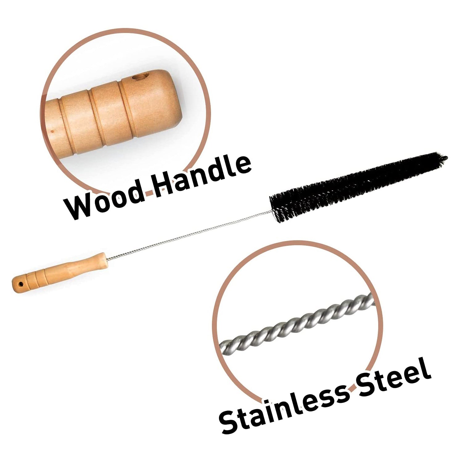Stainless Steel Wire Brush for Dryer Lint Removal - Flexible Vent Cleaning Brush with Long Coil for Dryer, Fridge, AC & Home Appliances - Perfect for Lint Trap Cleaning & Appliance Maintenance