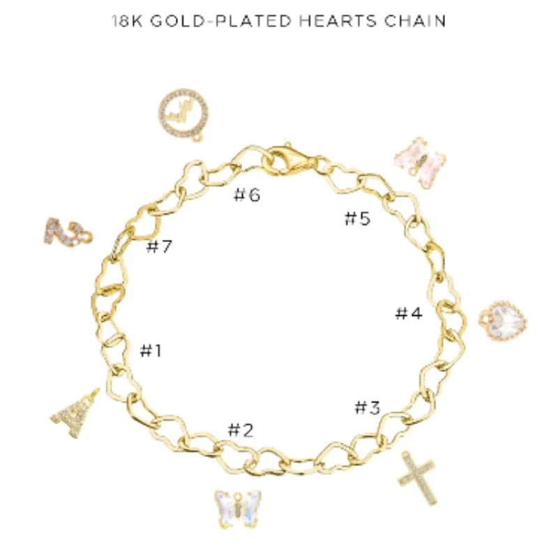 Elegant Charm Bracelet with Assorted Charms - Perfect for Gifts, Parties & Everyday Wear | $46.00