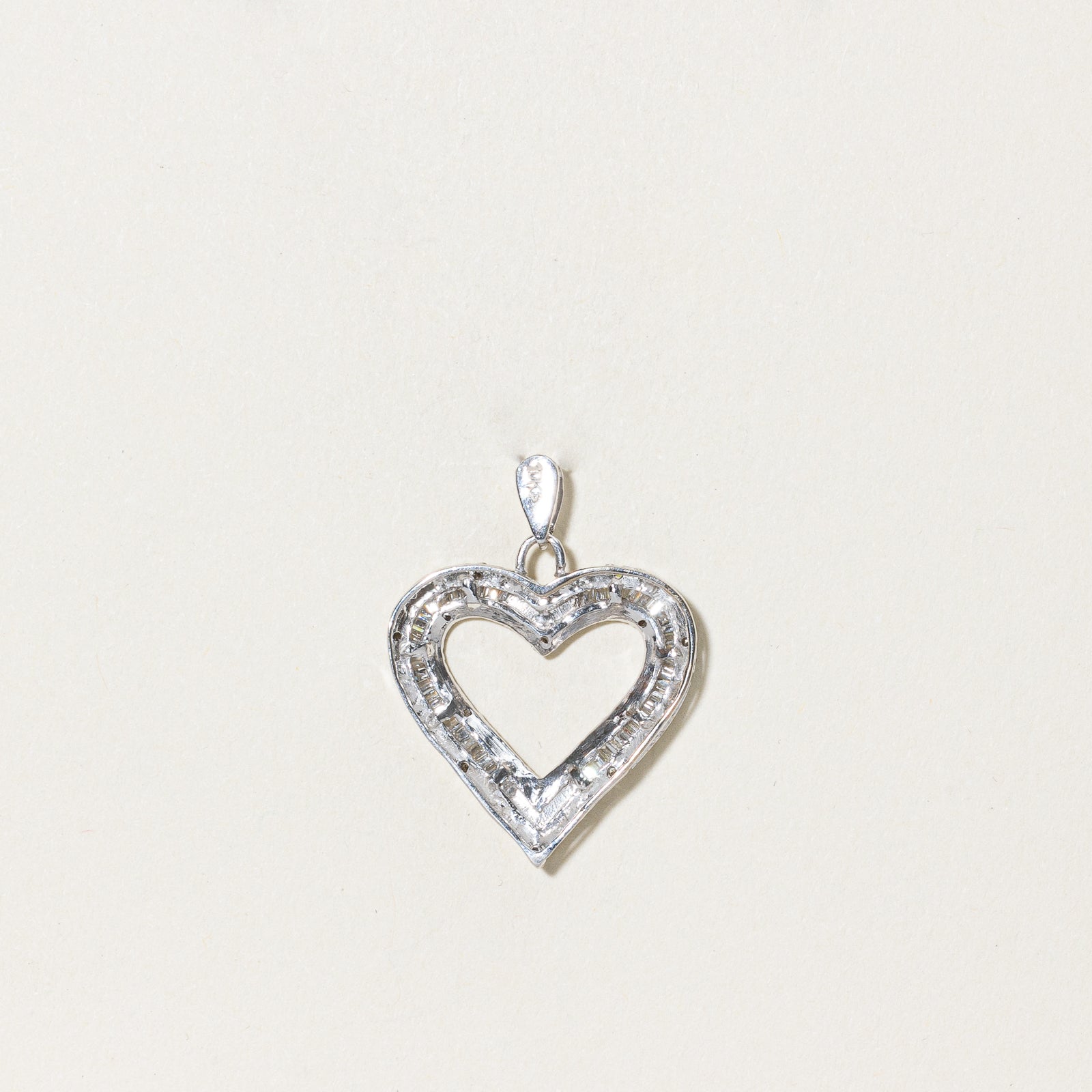 0.60ctw Diamond Heart Pendant Necklace for Women - 14K White Gold Elegant Jewelry Gift for Valentine's Day, Anniversary & Special Occasions