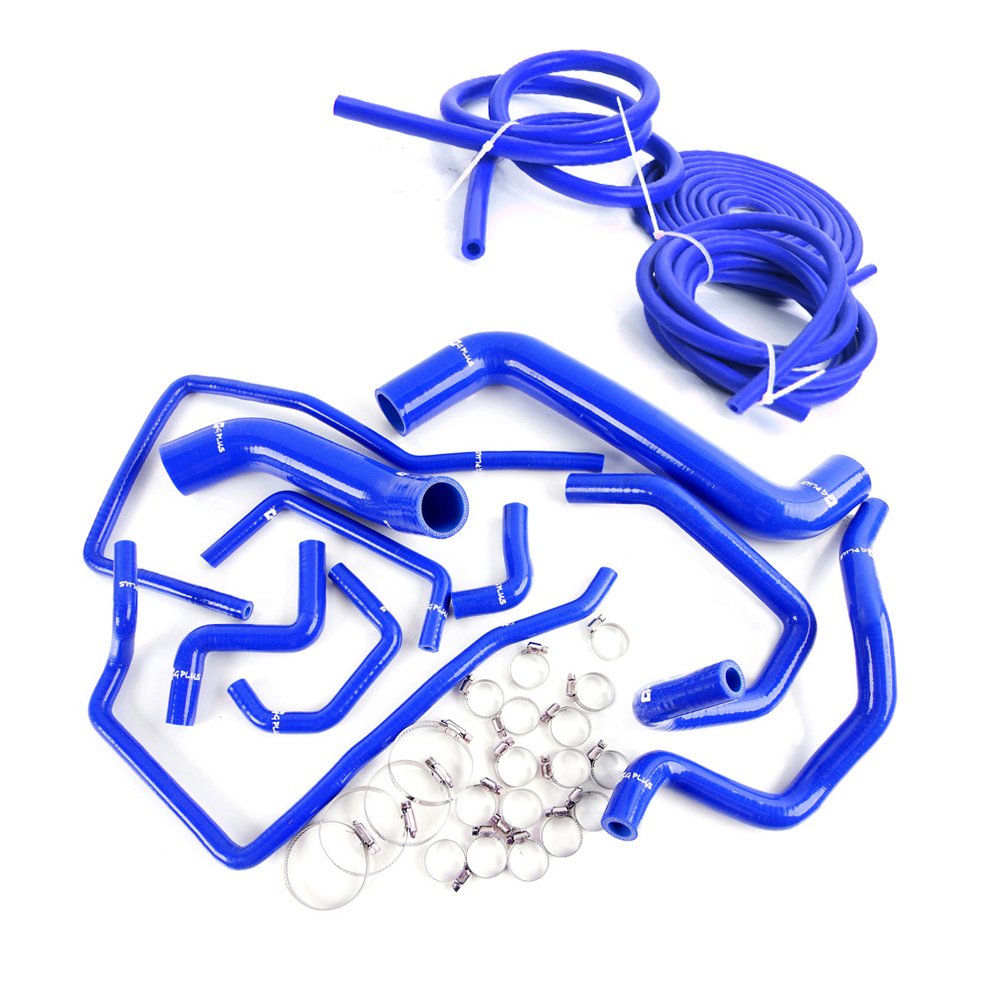 SUBARU IMPREZA WRX MK10 GRB/GH 2008-2011 Silicone Radiator Coolant Hose Kit with Clamps & Vacuum Hose Kit - Blue - Performance Upgrade for Engine Cooling System - Perfect for Racing, Daily Driving & Car Modifications