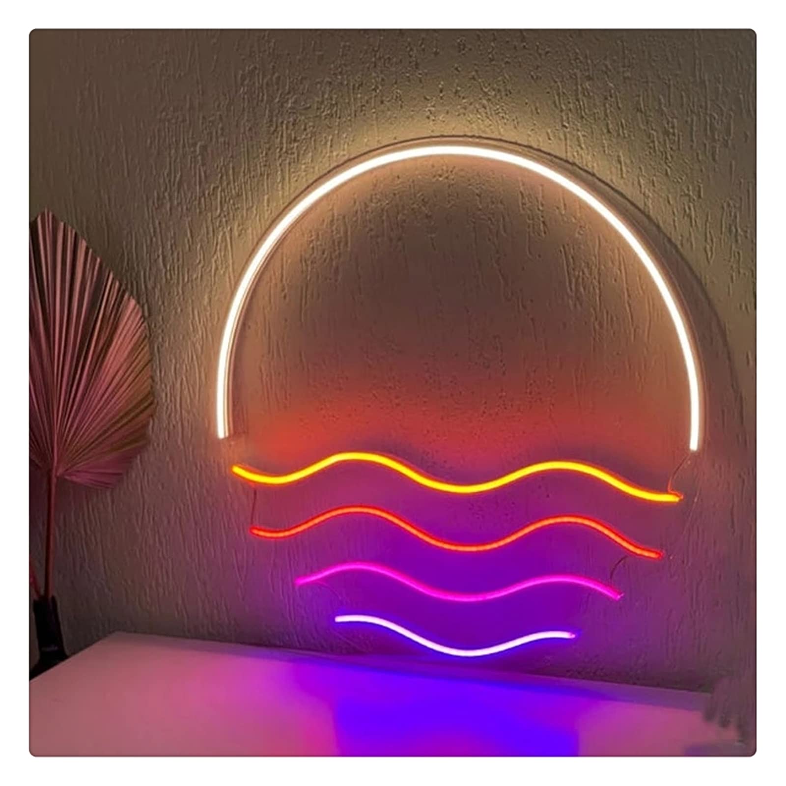 YEHEI Sunset Neon Signs - LED Wall Light Decor for Bedroom, Home, Office & Commercial Spaces | 40CM Visual Art Lighting for Weddings, Birthdays & Parties | Perfect Gift for Home Decor, Bars, Hotels, Restaurants & Cafes