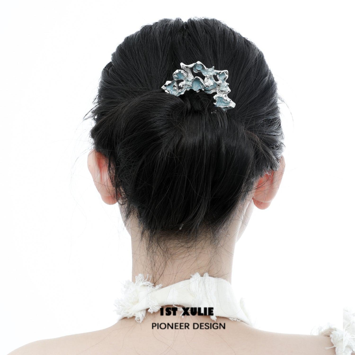 18K Platinum Plated Detachable Hair Clip - Elegant Bridal Hair Accessories for Weddings, Prom & Special Occasions