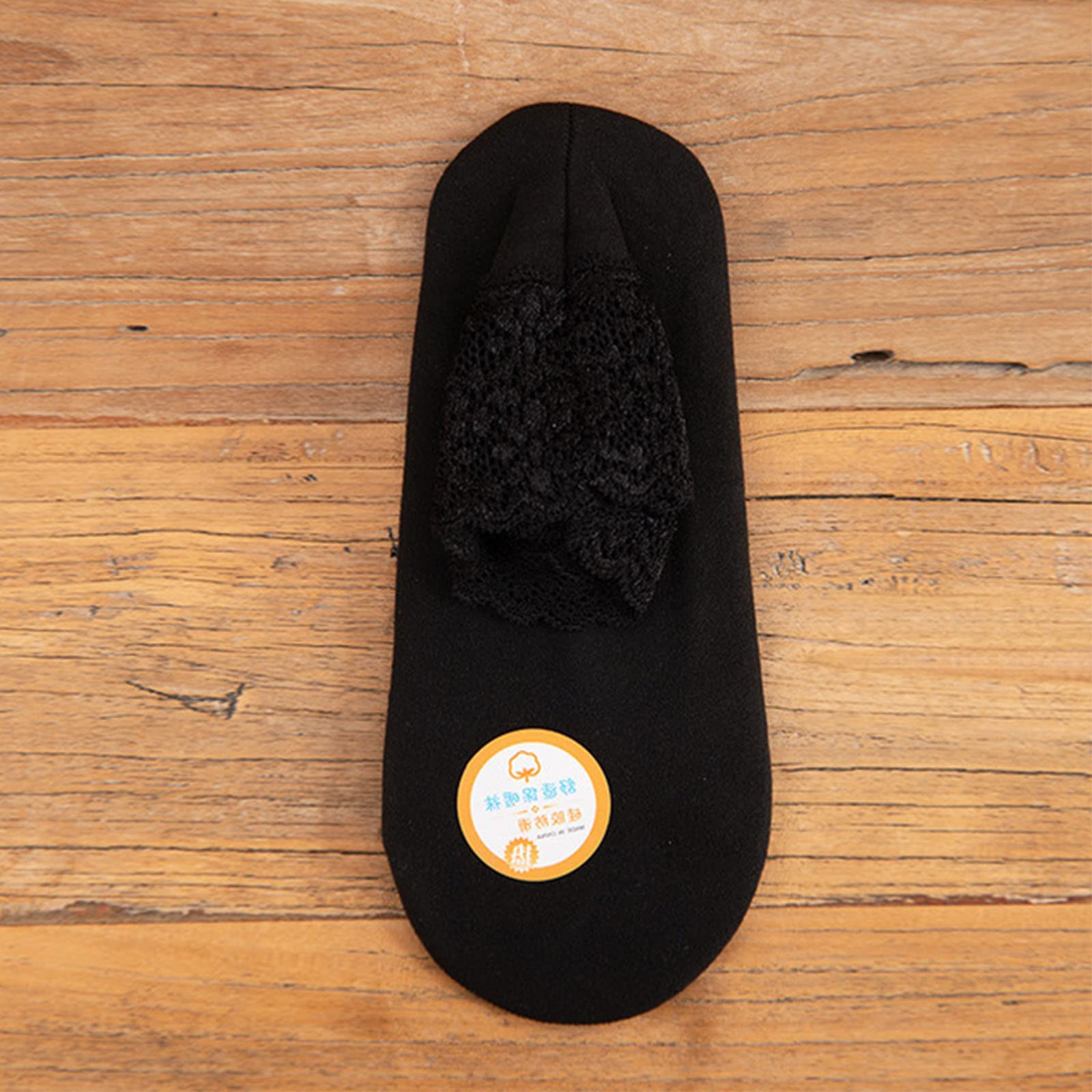 Non-Slip Low Cut Cotton Liner No Show Lace Socks for Women - Comfortable Invisible Plush Ankle Socks with Ruffle Design - Breathable Pure Cotton Warmer Socks (Black) | Perfect for Casual Wear, Sneakers, and Everyday Comfort