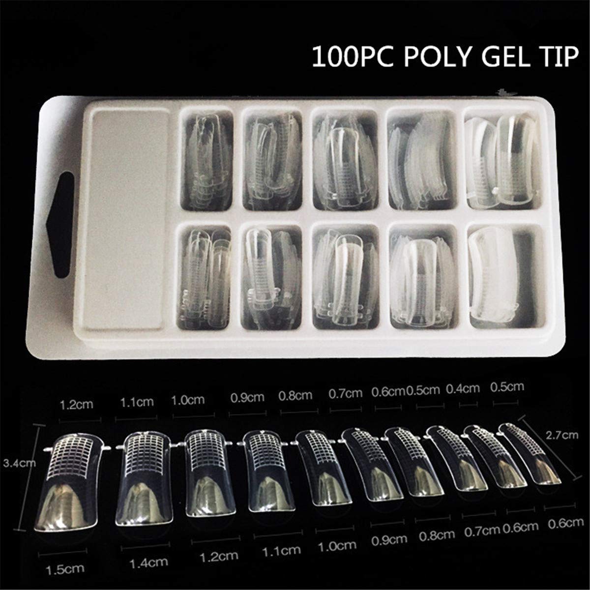Poly Gel Nail Extension Kit with 3 Colors & UV LED Lamp - Professional Nail Builder for False Tips & Enhancements | Perfect for Salon, Home Manicures & DIY Nail Art