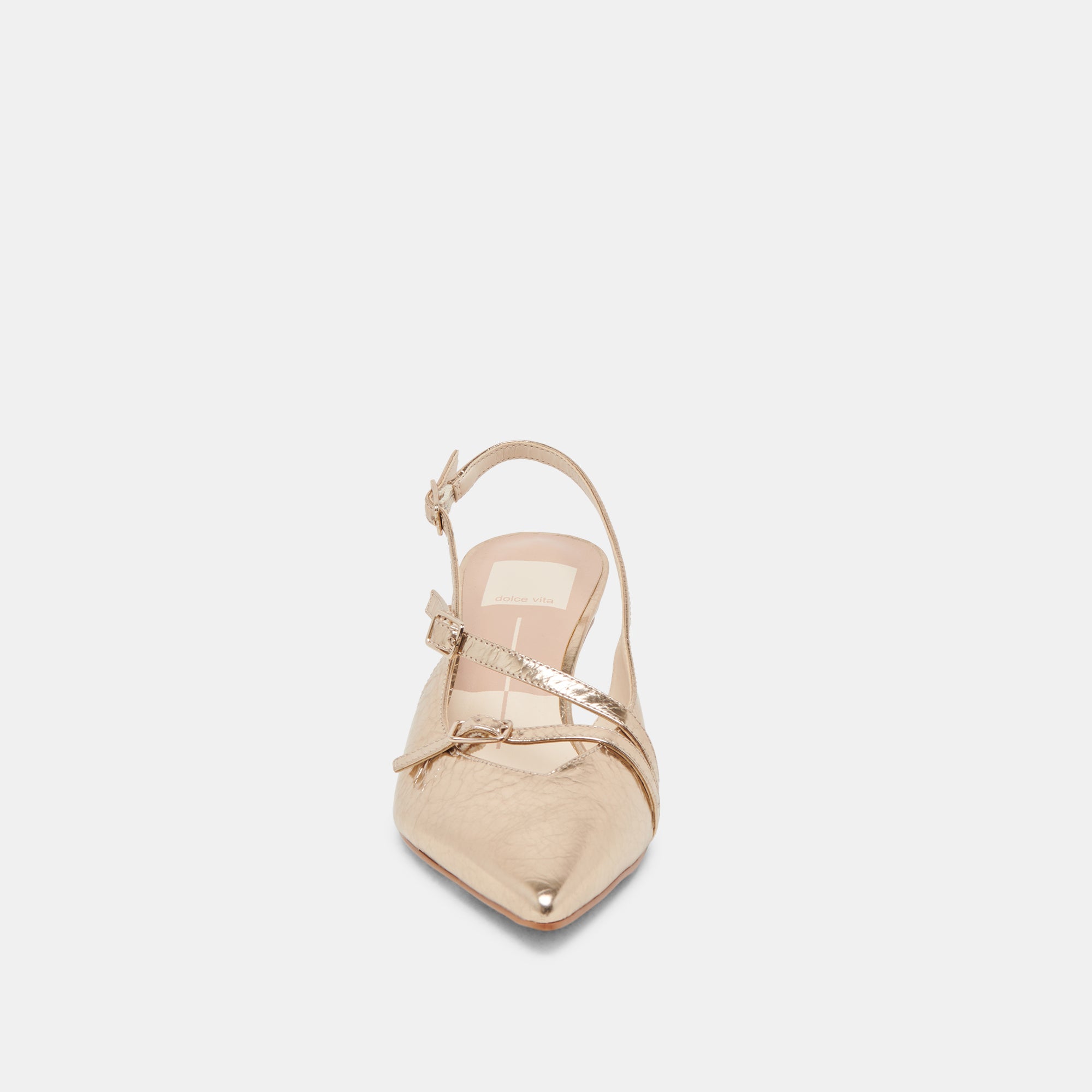 PAMLA Women's Mid Heel Sandals - Light Gold Distressed Leather Wide Heels for Comfort & Style | Perfect for Weddings, Parties & Evening Events