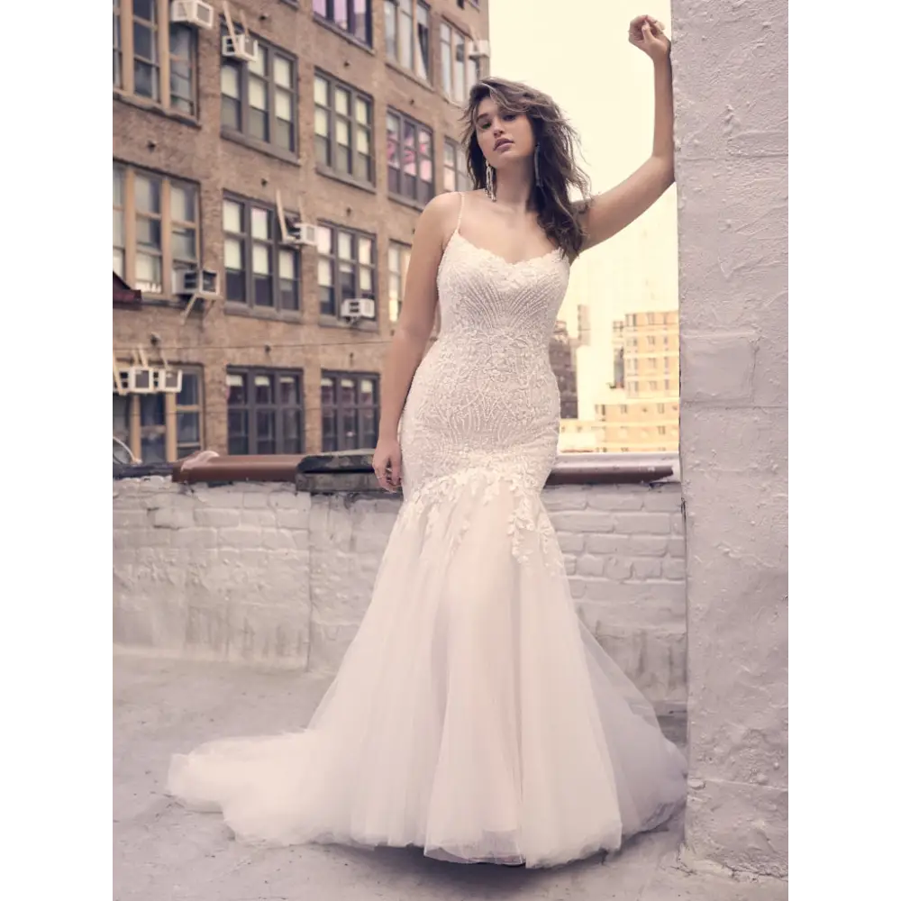 Nikolina by Maggie Sottero | Elegant Lace Wedding Dress for Bride | Perfect for Church Ceremony & Beach Weddings