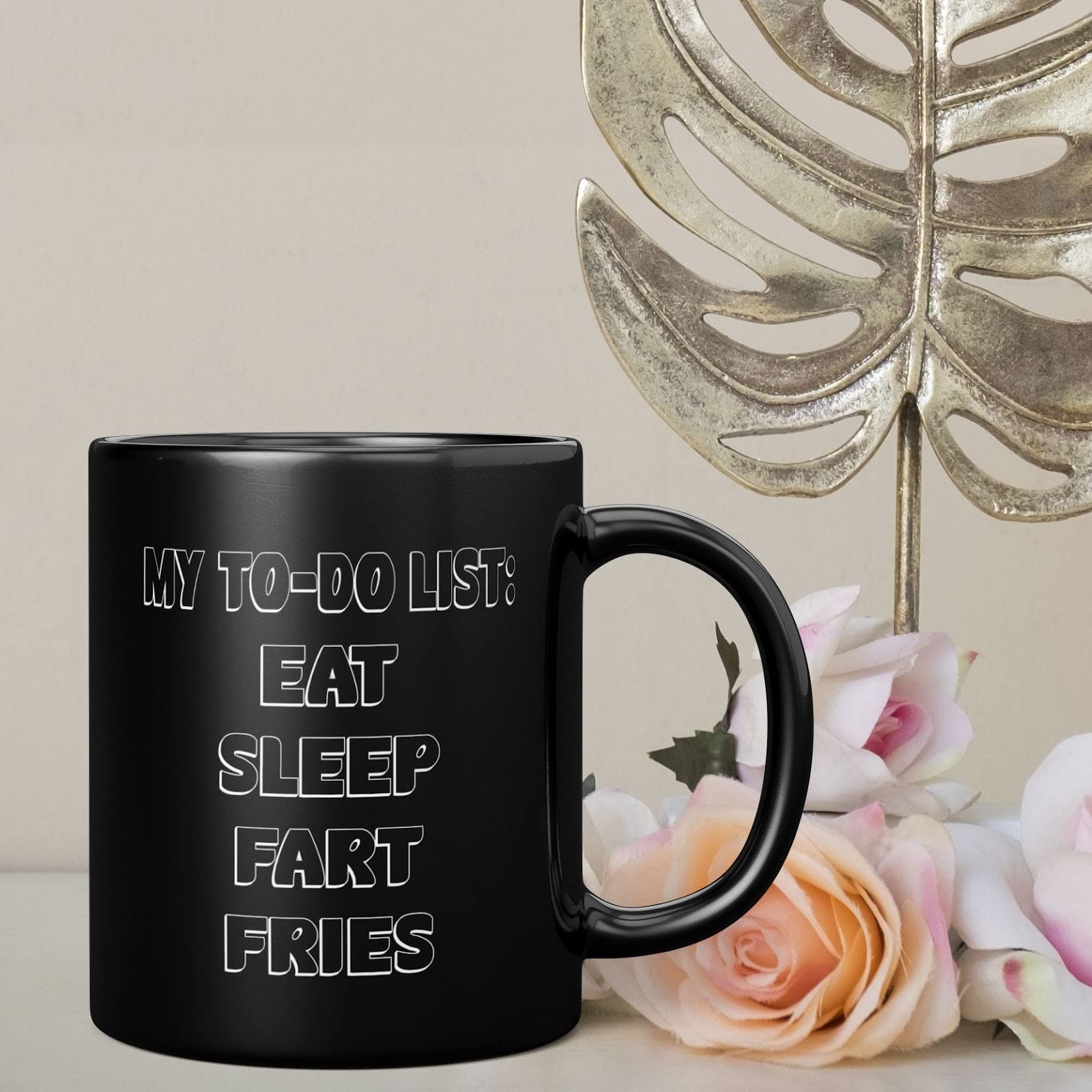 Funny Coffee Mug with Fries Design - Perfect Gift for Family, Coworkers, Father & Mother - Great for Holidays, New Year & Birthdays - Ideal for Coffee Lovers & Potato Enthusiasts - Use at Home, Office or as a Thoughtful Present