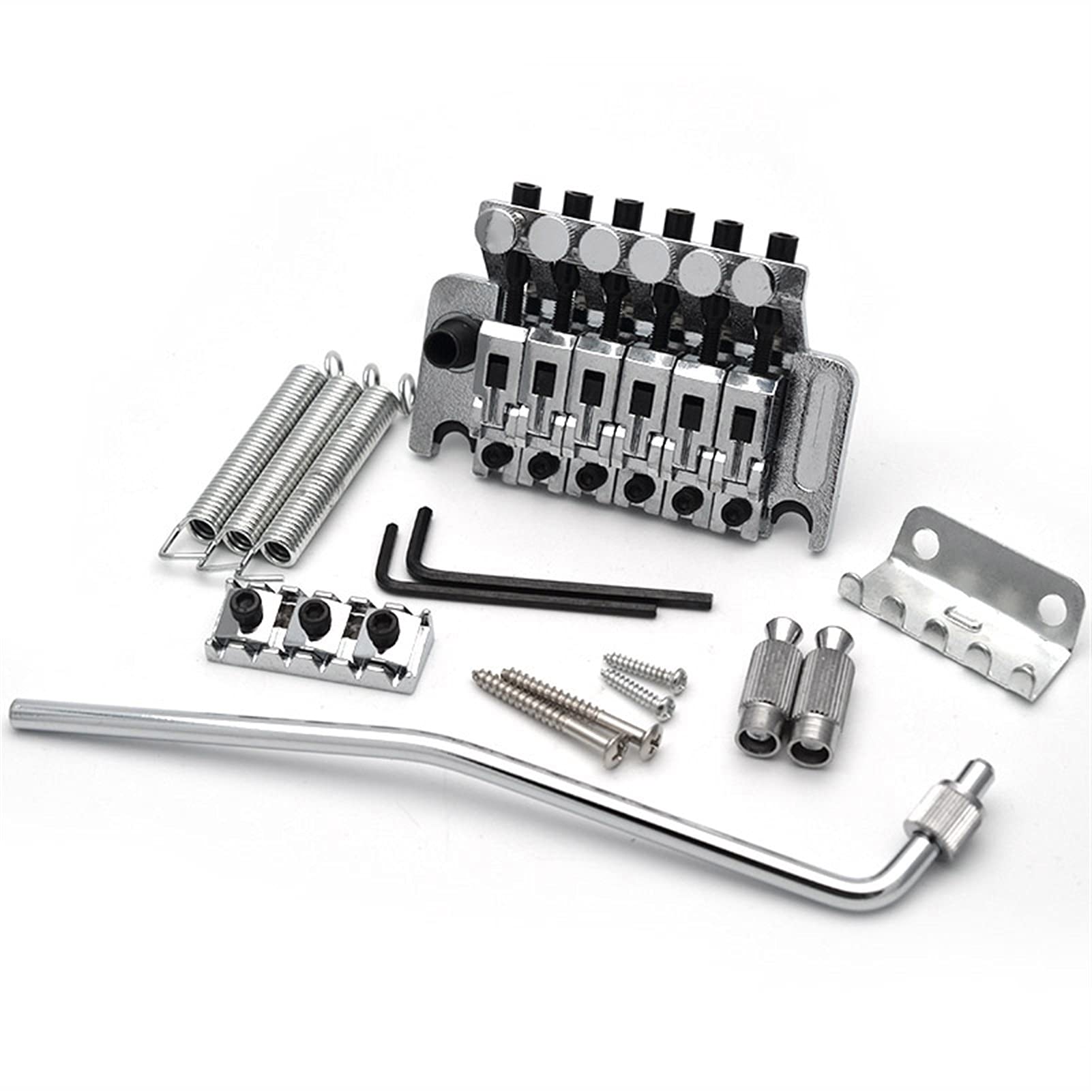 Premium Double Locking Tremolo Bridge for Electric Guitar - Chrome Finish | Enhanced Stability & Tuning | Perfect for Rock, Metal & Shredding Performances