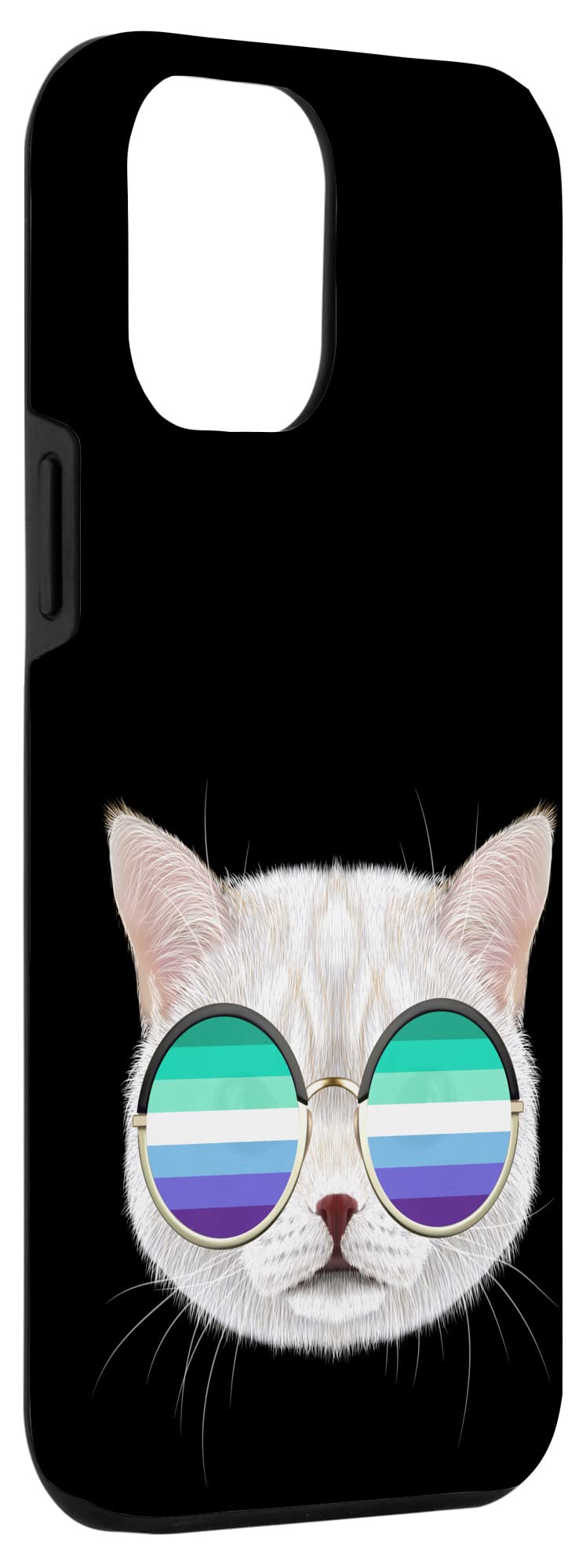 iPhone 12 Pro Max Case - Rainbow Pride Flag Design for LGBTQ+ Community | Durable Protective Phone Cover for Gay Men & Cat Lovers | Perfect for Pride Events, Daily Use & Showing Support