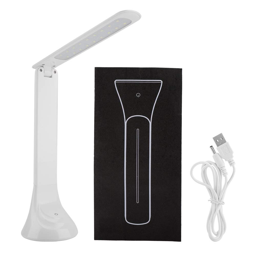 Rechargeable LED Desk Lamp with Dimmable Eye-Caring Light - Foldable Study Lamp for Office, Dorm & Reading | Adjustable Brightness for Work, Homework & Night Use