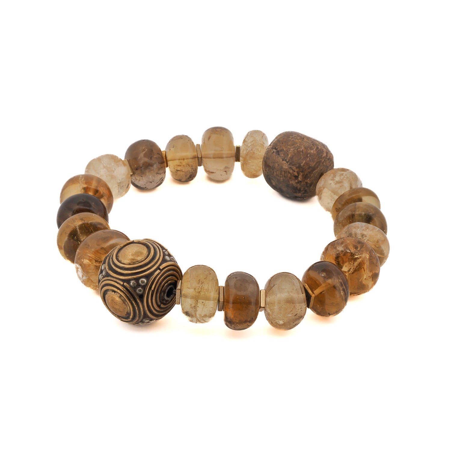 Abundance & Success Citrine Stone Beaded Bracelet - Natural Gemstone Jewelry for Wealth & Positivity | Perfect for Meditation, Yoga & Spiritual Healing