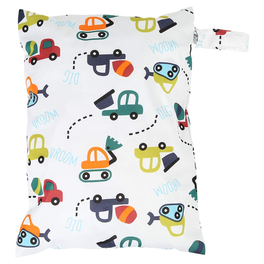 **Blue Car Diaper Bag Organizer - Portable Baby Nappy Storage with Zipper, Reusable Travel Diaper Pouch for On-the-Go Parents | Perfect for Daycare, Outings & Road Trips**