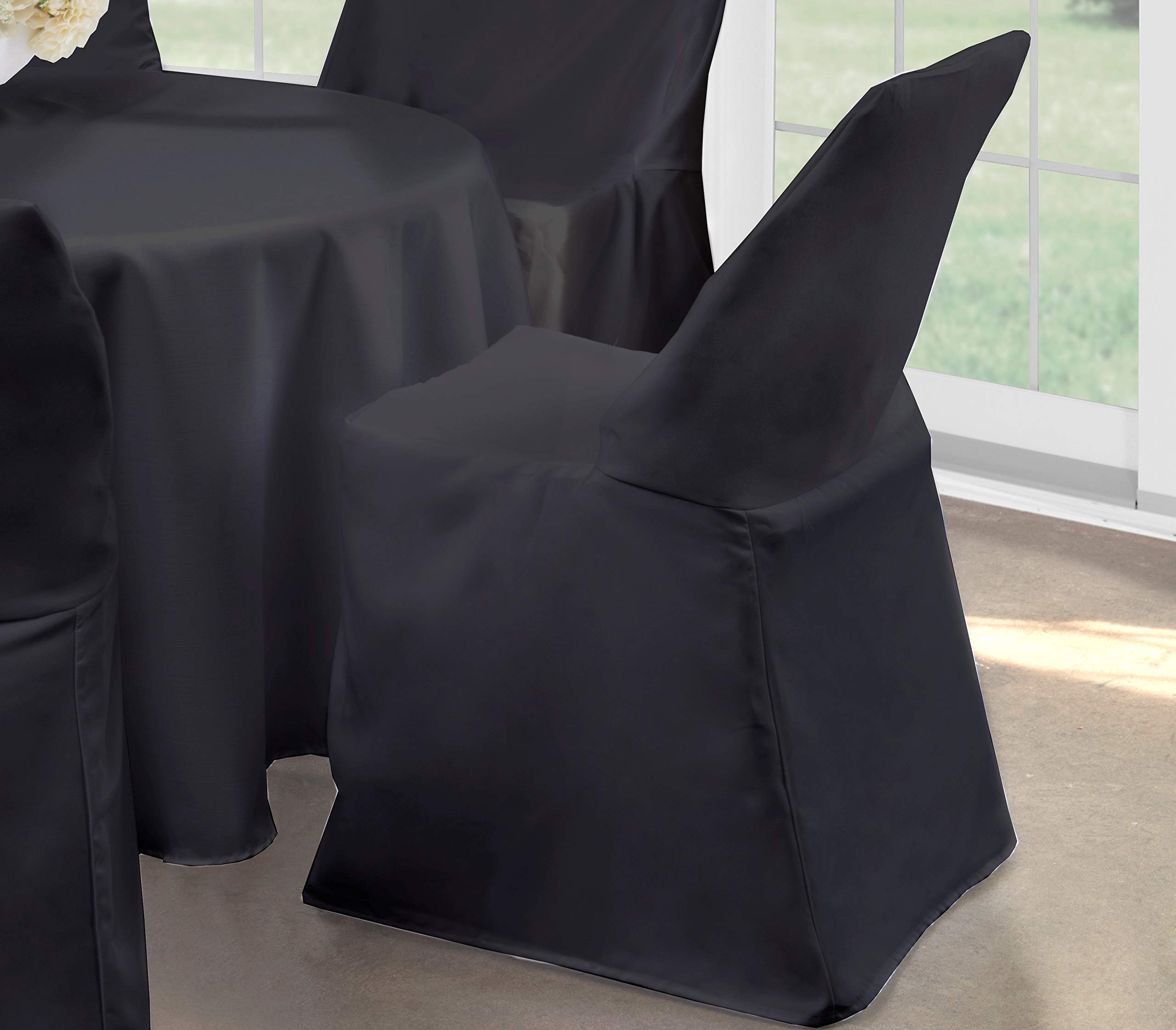 Premium Bed Maker's Levinsohn Folding Chair Cover - 32 x 18 Inches, Black - Waterproof & Durable Fabric for Indoor/Outdoor Events, Weddings, Parties & Home Decor