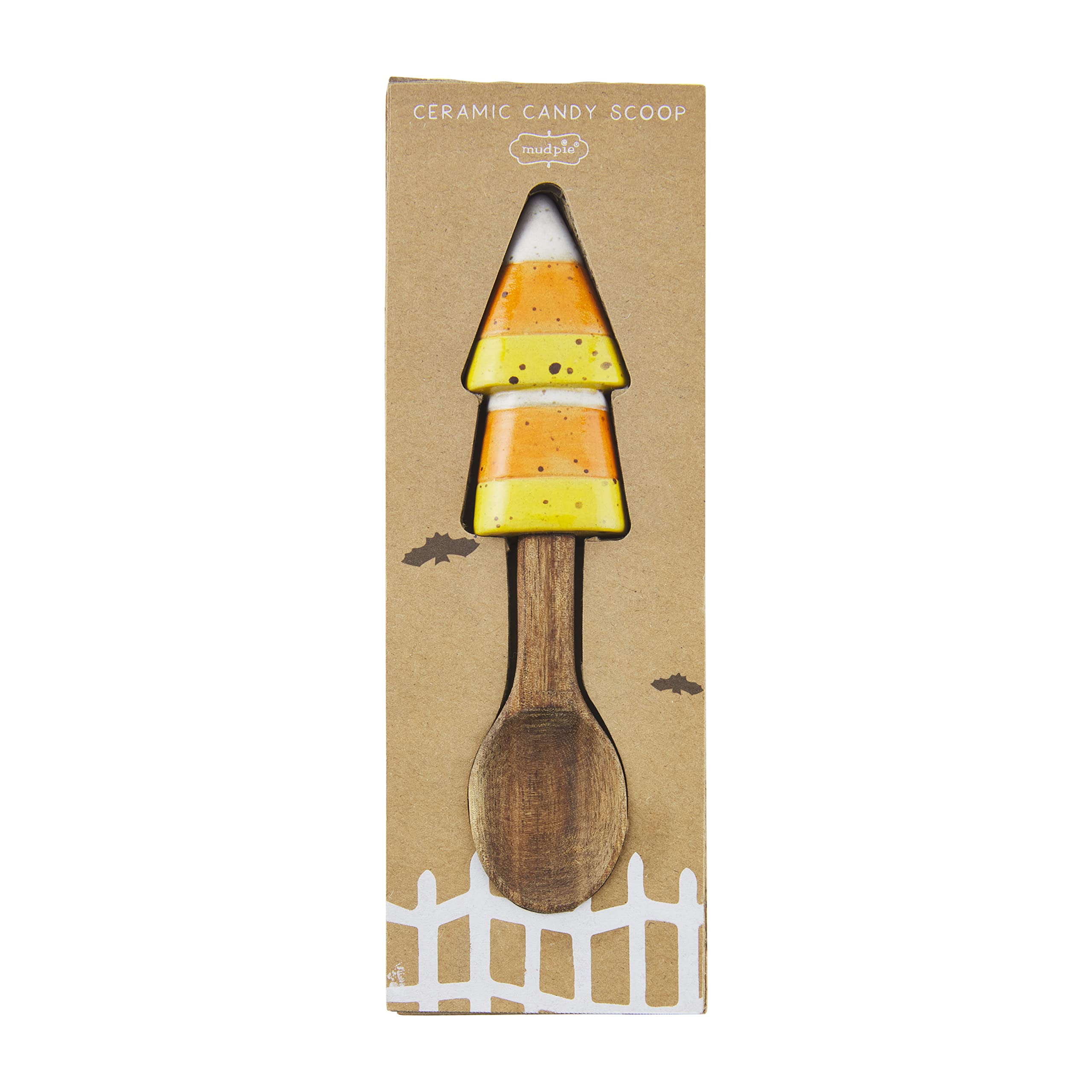 Halloween Candy Corn Scoop - 5 Inch Mud Pie Serving Spoon for Halloween Parties, Trick or Treat, and Fall Decorations