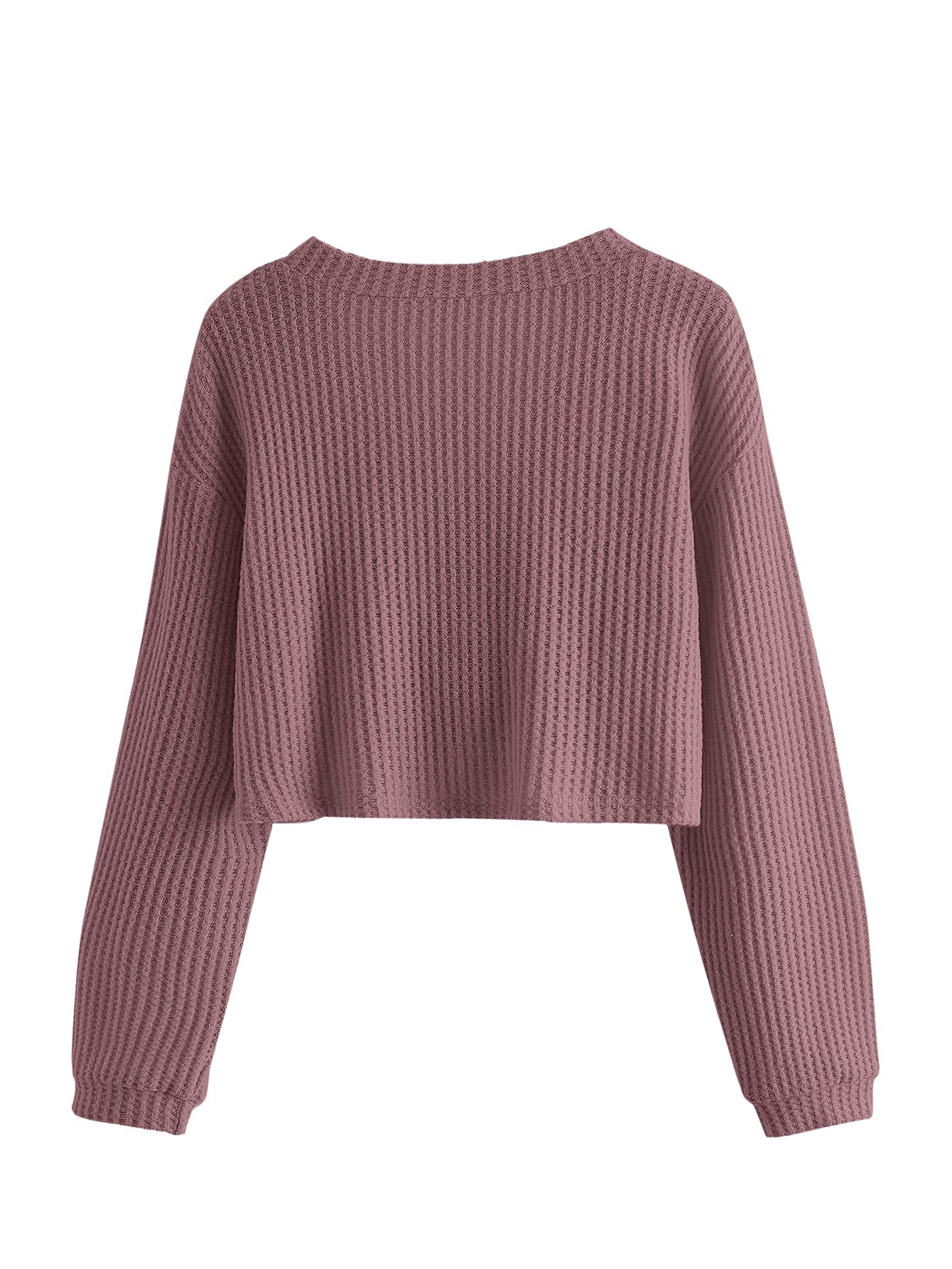 SweatyRocks Women's Long Sleeve Button Front V-Neck Soft Knit Cardigan Sweater - Cozy Fall & Winter Layering for Office, Casual Outfits, and Date Nights