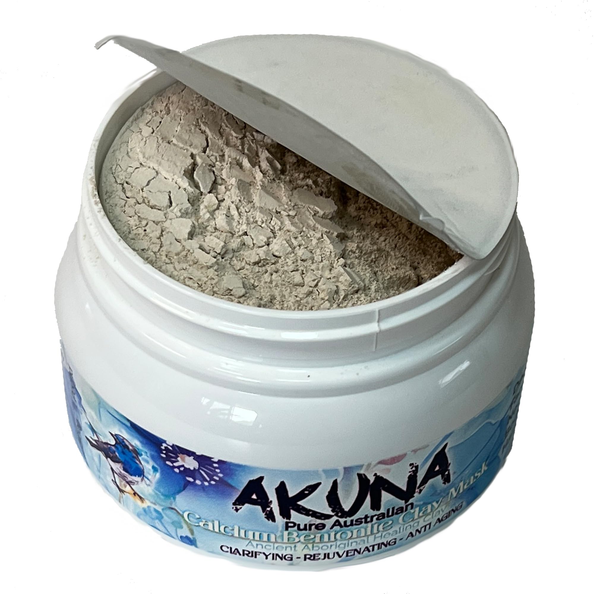 AKUNA Ancient Australian Healing Clay - 100% Pure Calcium Bentonite Clay Mask Powder for Detox, Anti-Aging & Blackhead Removal | Deep Cleansing Facial Treatment for Acne, Wrinkles & Blemish Control | Perfect for Spa Days & At-Home Skincare Routines