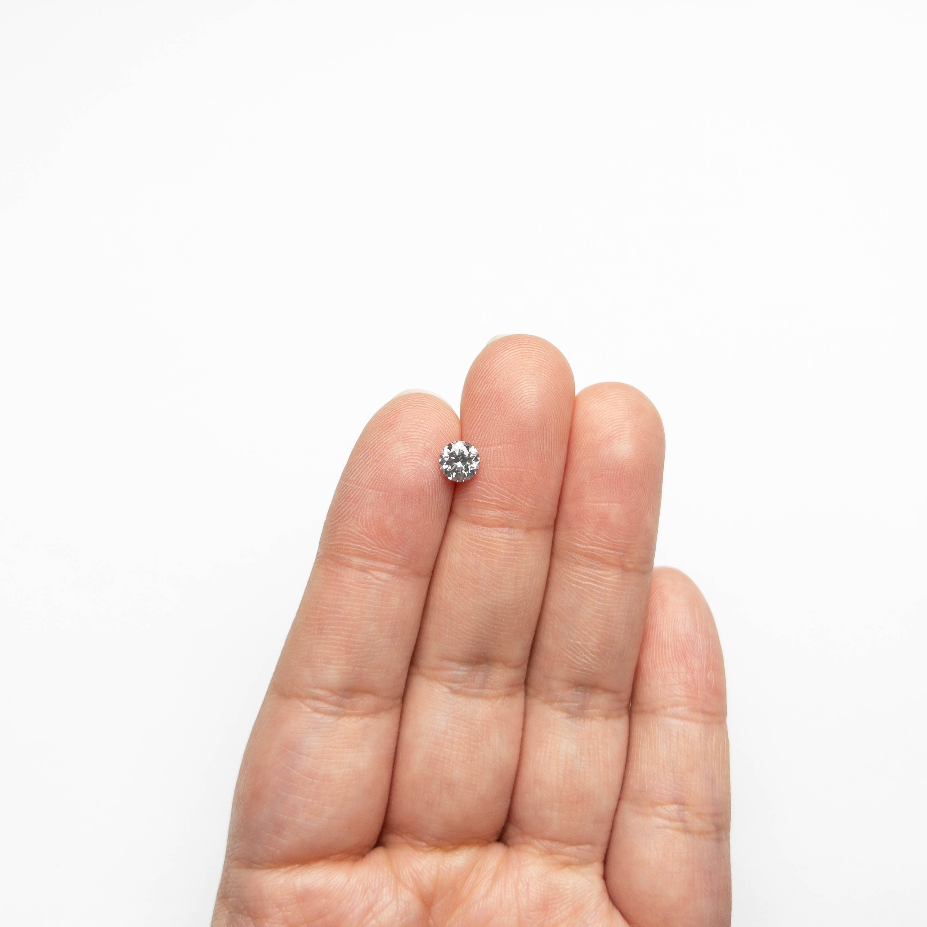0.70ct Fancy Grey Round Brilliant Cut Diamond - 5.34x5.33x3.57mm (18968) | 18K Gold Engagement Ring | Perfect for Anniversary Gifts & Proposal Jewelry